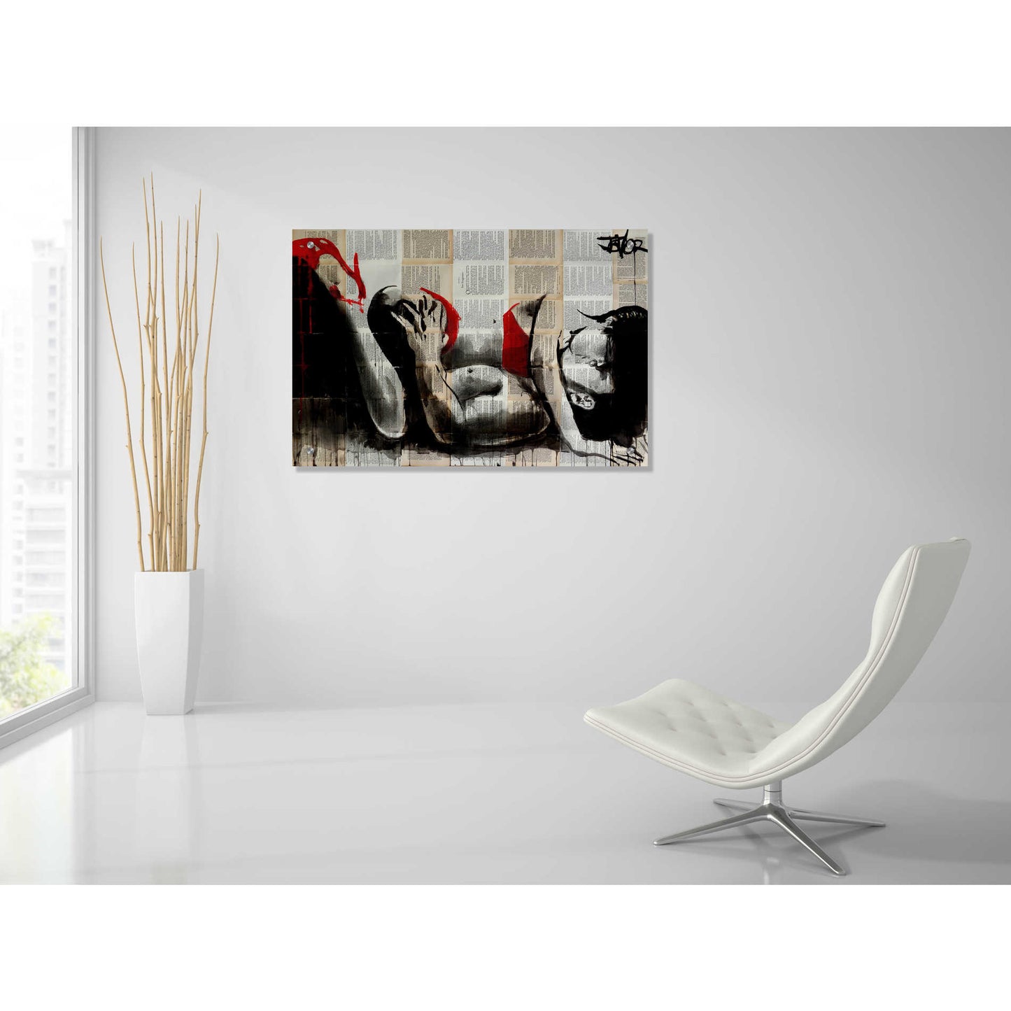 Epic Art 'Lust In Red' by Loui Jover, Acrylic Glass Wall Art,36x24