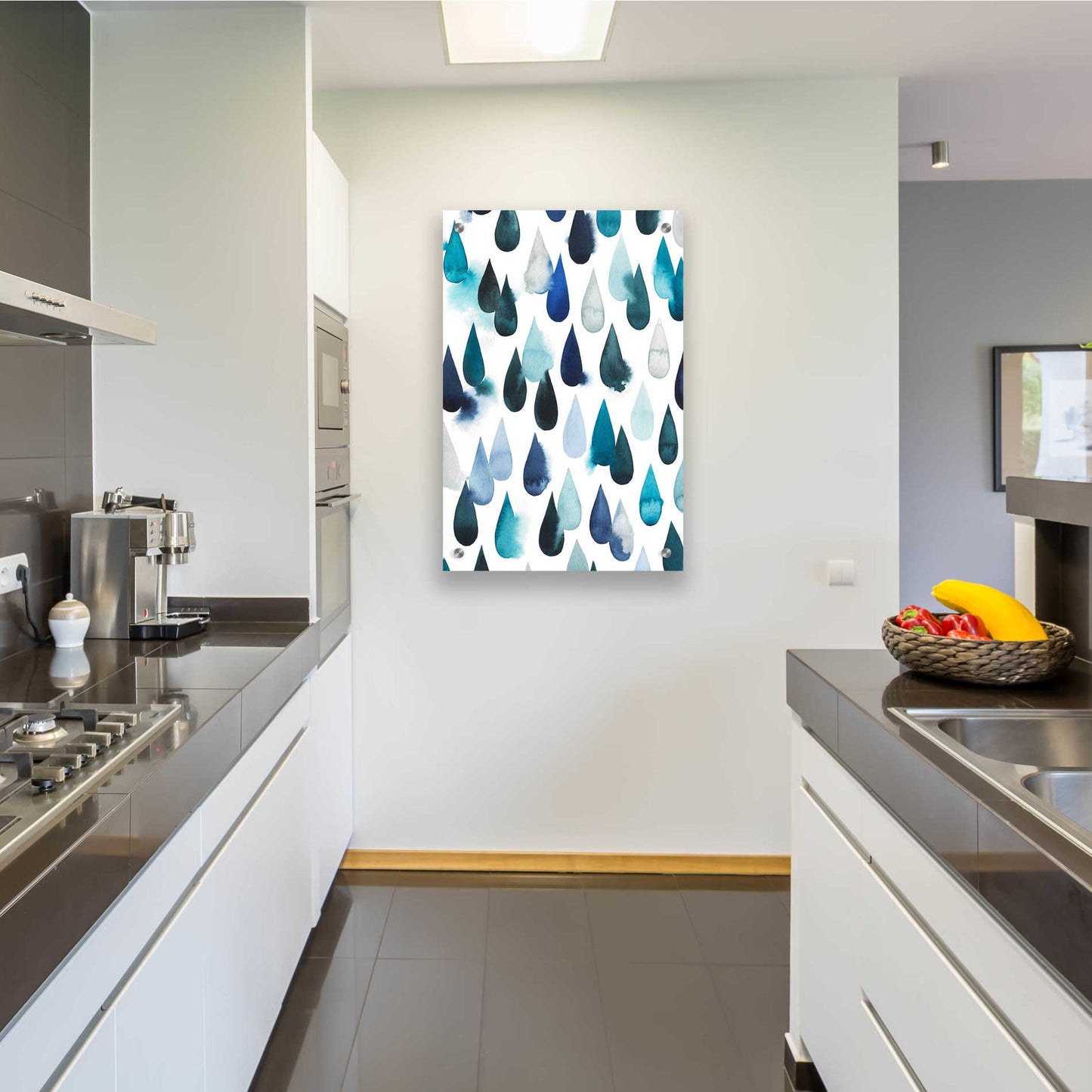 Epic Art 'Water Drops I' by Grace Popp, Acrylic Glass Wall Art,24x36