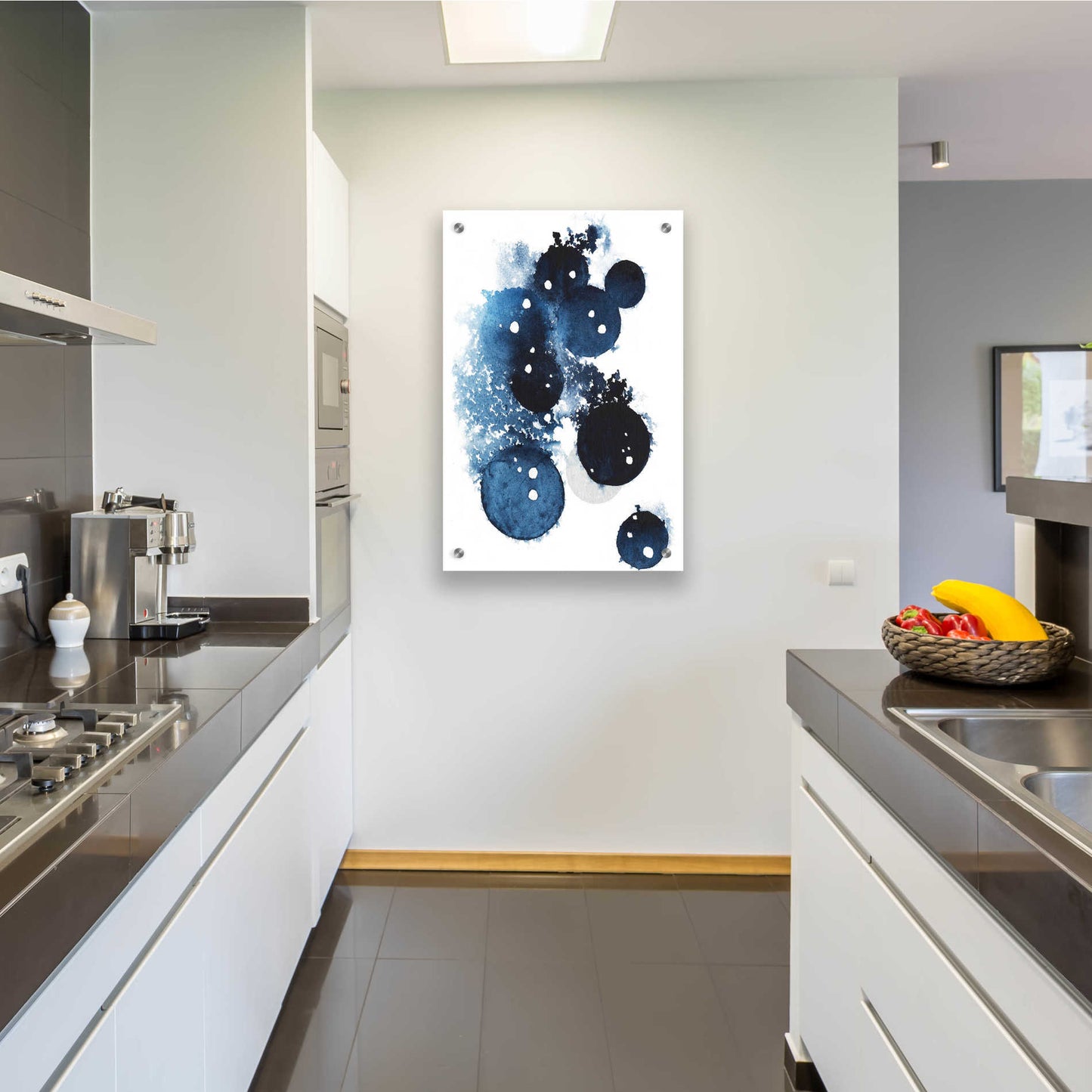 Epic Art 'Blue Galaxy II' by Grace Popp, Acrylic Glass Wall Art,24x36