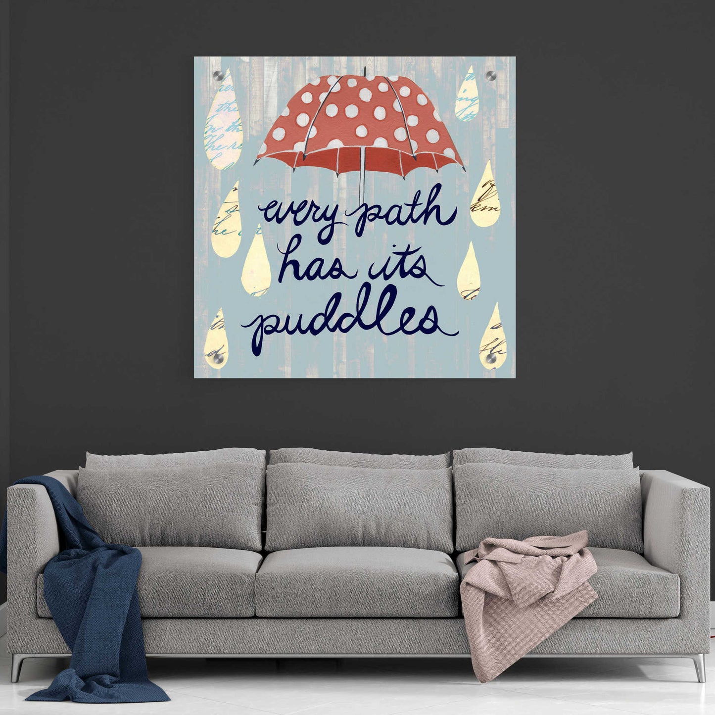 Epic Art 'Rainy Day II' by Grace Popp, Acrylic Glass Wall Art,36x36