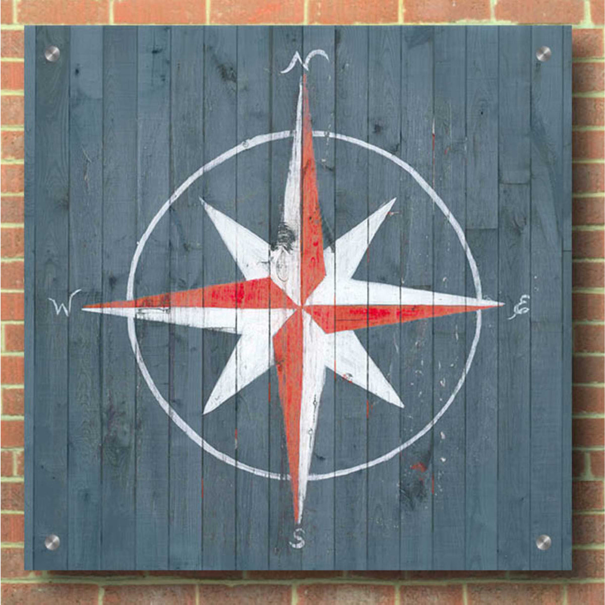 Epic Art 'Nautical Plank III' by Grace Popp, Acrylic Glass Wall Art,36x36