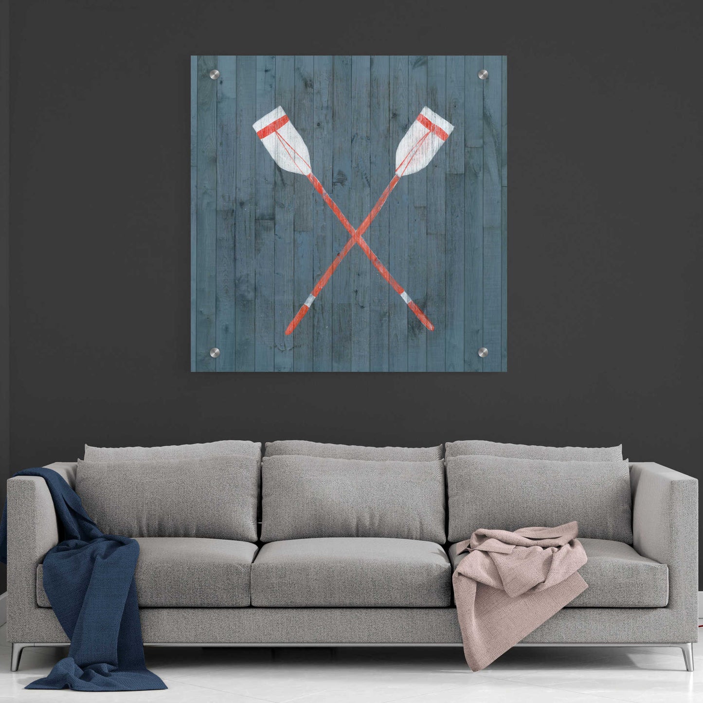 Epic Art 'Nautical Plank II' by Grace Popp, Acrylic Glass Wall Art,36x36