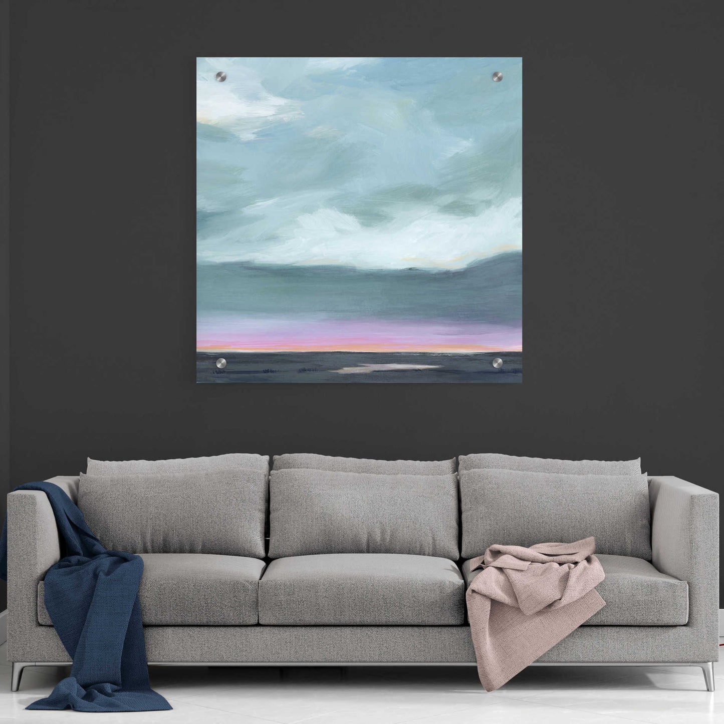 Epic Art 'Amethyst Marsh II' by Grace Popp, Acrylic Glass Wall Art,36x36