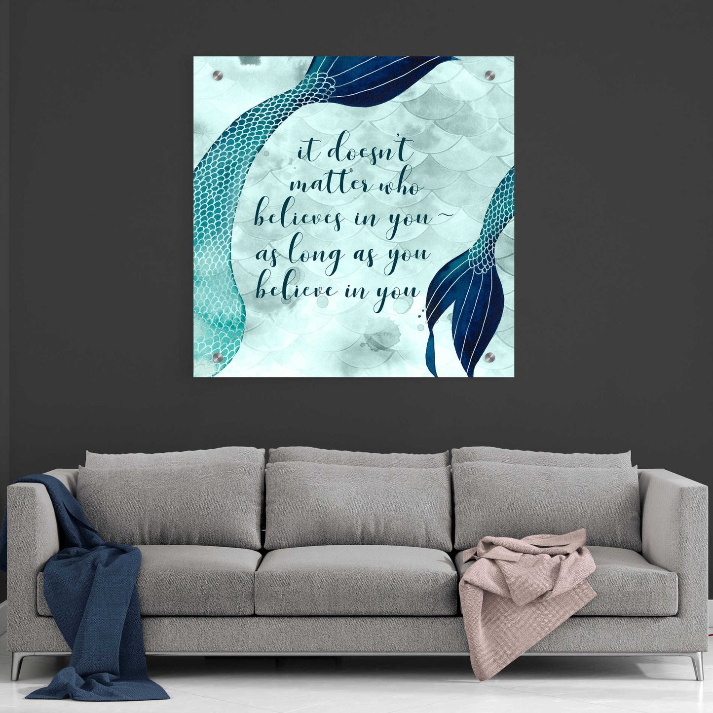 Epic Art 'Mermaid Inspirations II' by Grace Popp, Acrylic Glass Wall Art,36x36