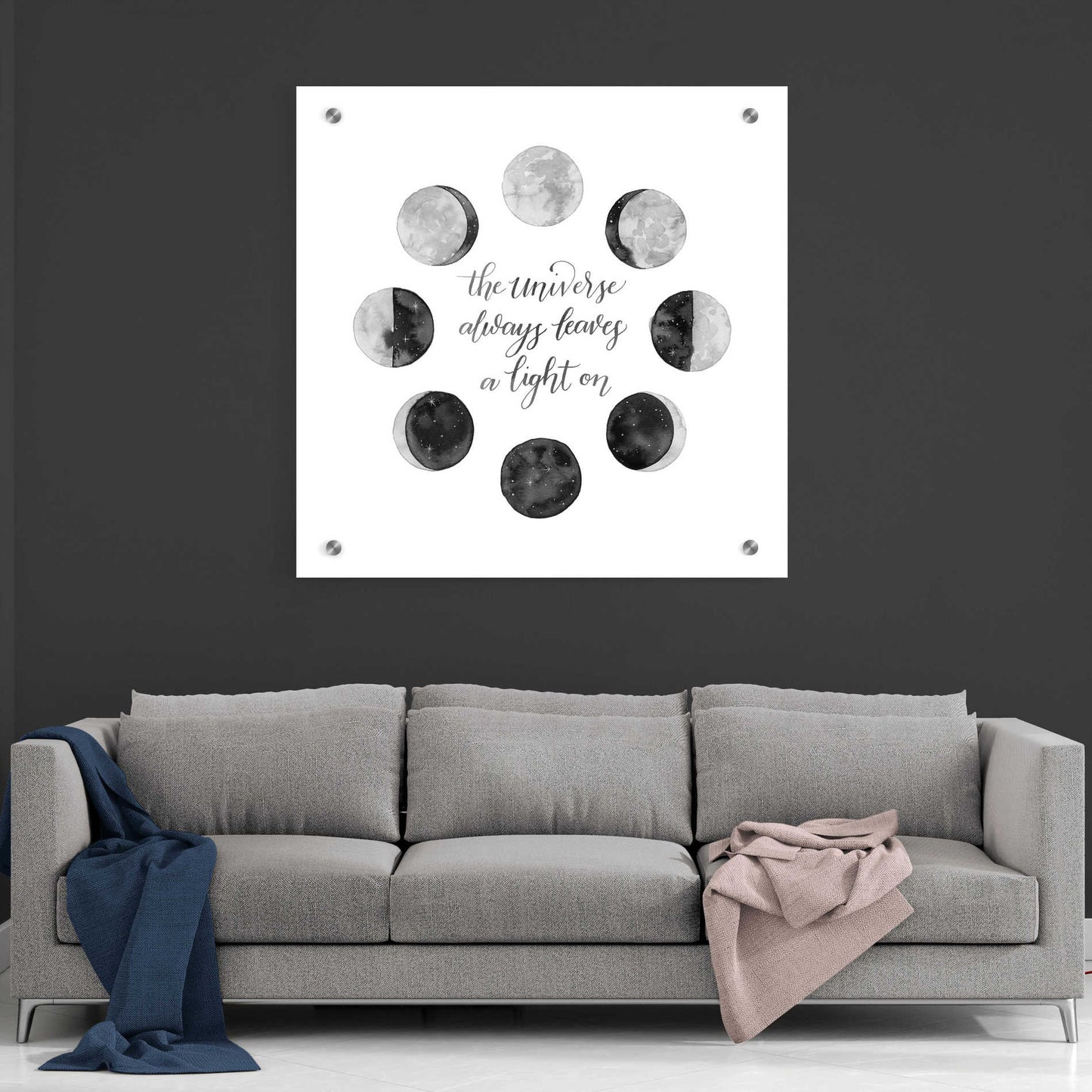 Epic Art 'Ode to the Moon I' by Grace Popp, Acrylic Glass Wall Art,36x36