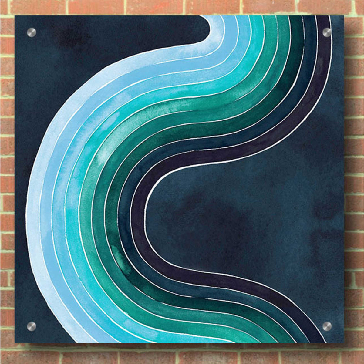 Epic Art 'Mid Century Current I' by Grace Popp, Acrylic Glass Wall Art,36x36