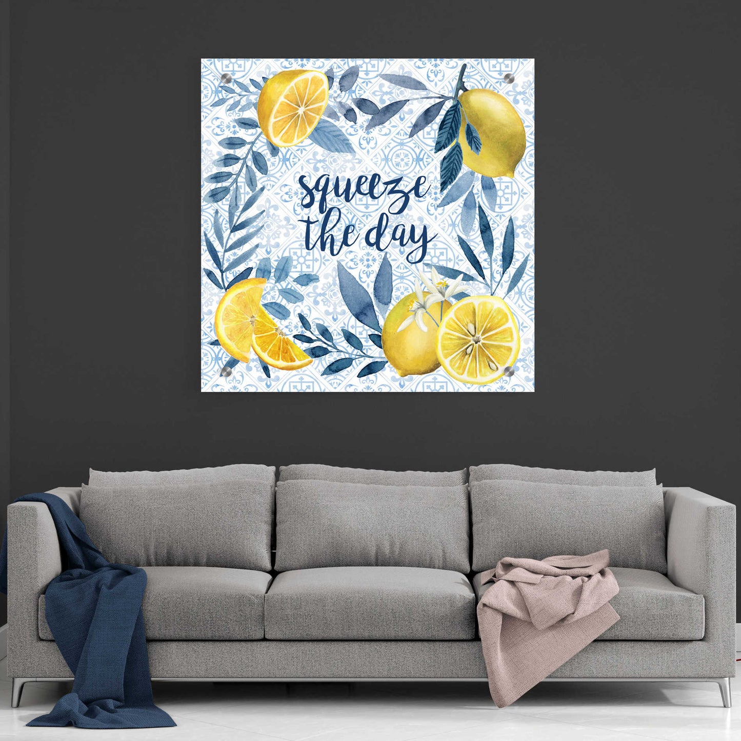 Epic Art 'Citrus Sayings II' by Grace Popp, Acrylic Glass Wall Art,36x36