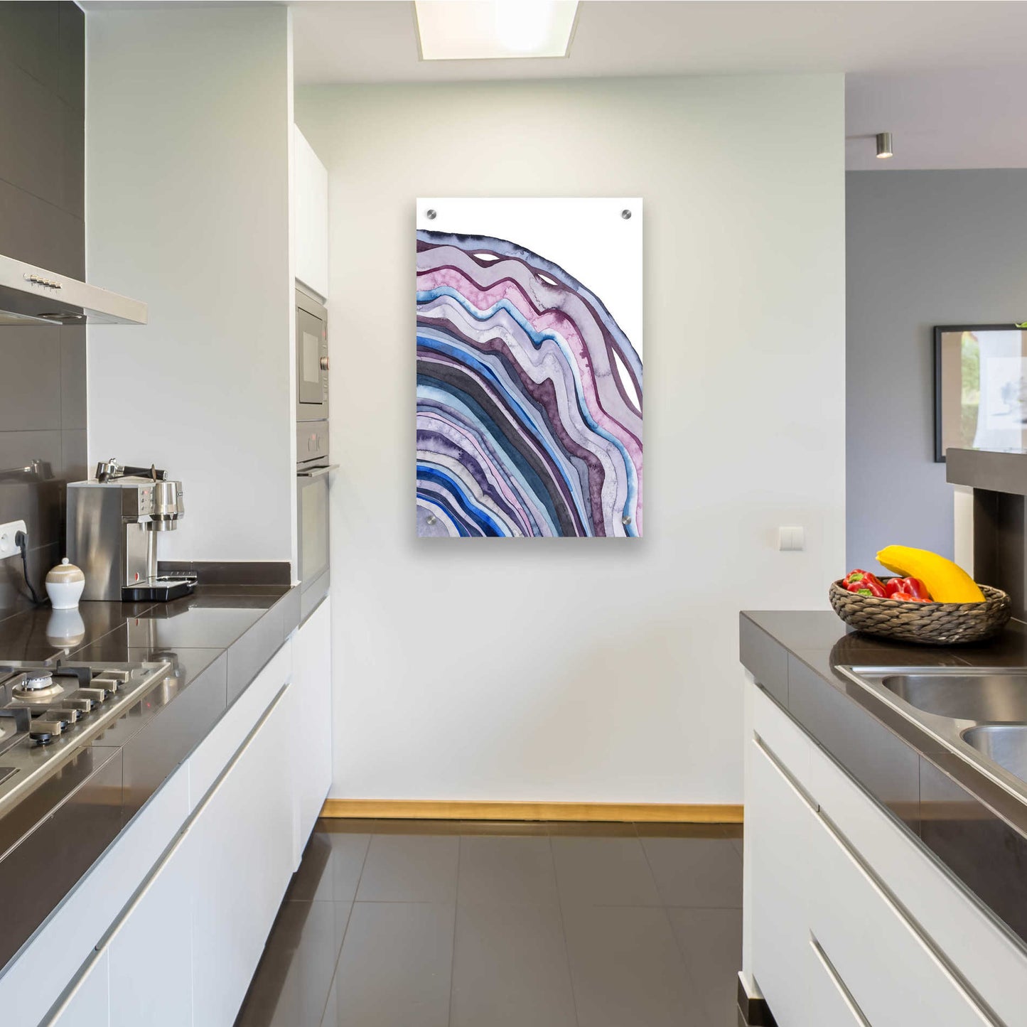 Epic Art 'Amethyst Agate II' by Grace Popp, Acrylic Glass Wall Art,24x36