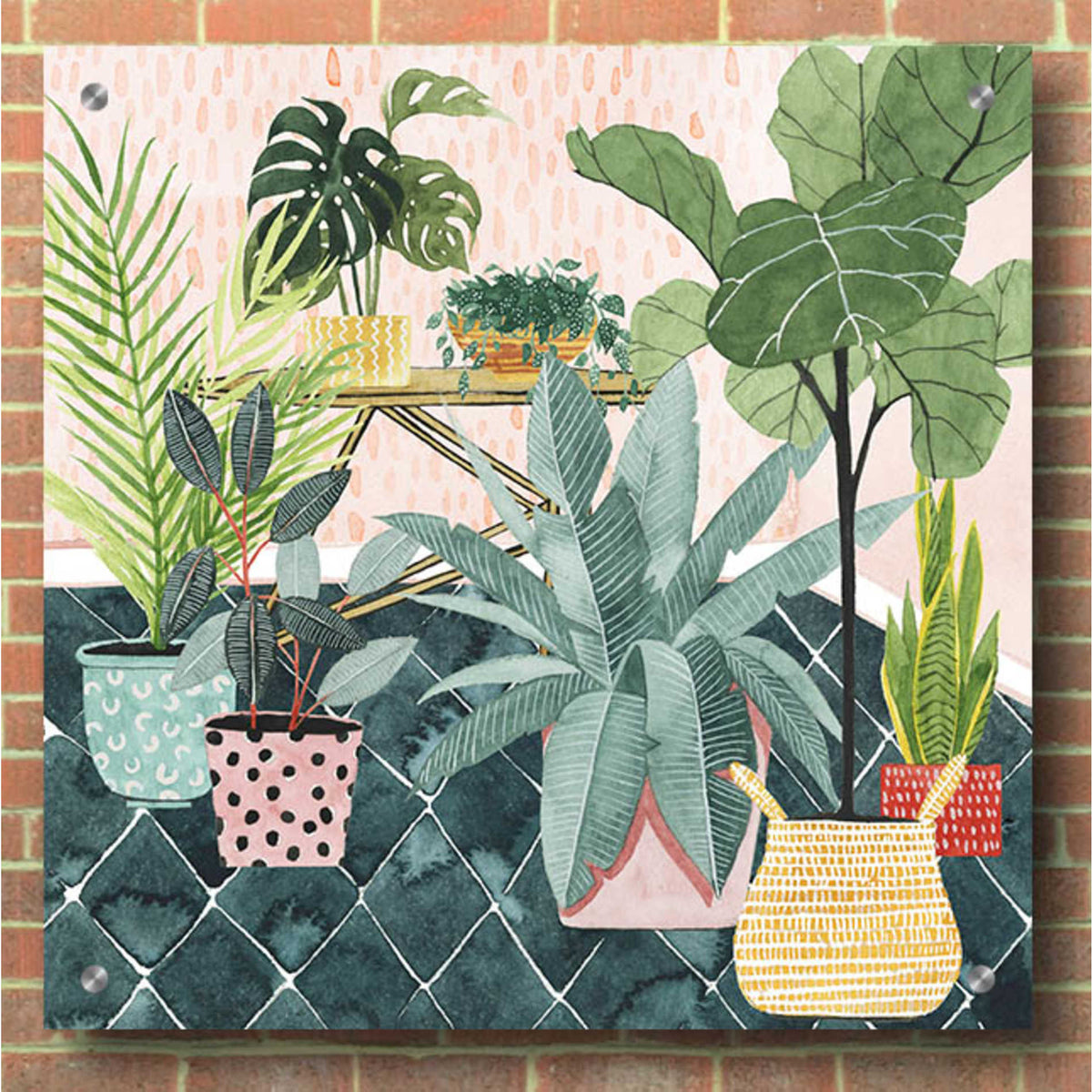 Epic Art 'Modern Jungle I' by Grace Popp, Acrylic Glass Wall Art,36x36