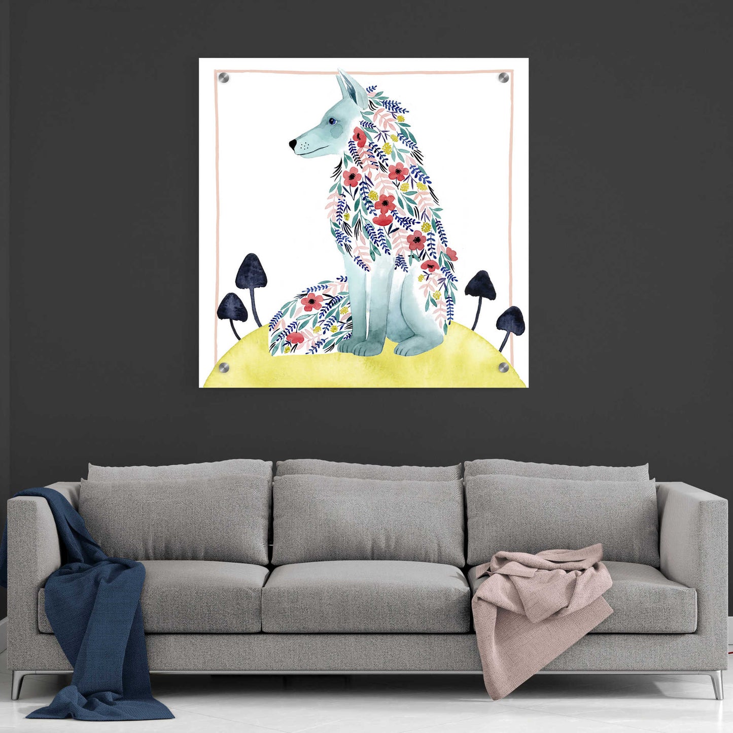 Epic Art 'Friends of Clementine III' by Grace Popp, Acrylic Glass Wall Art,36x36