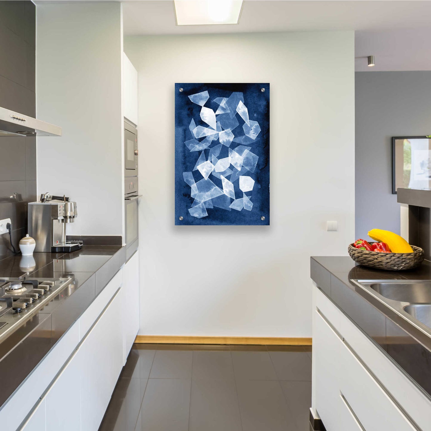 Epic Art 'Indigo Glass II' by Grace Popp, Acrylic Glass Wall Art,24x36