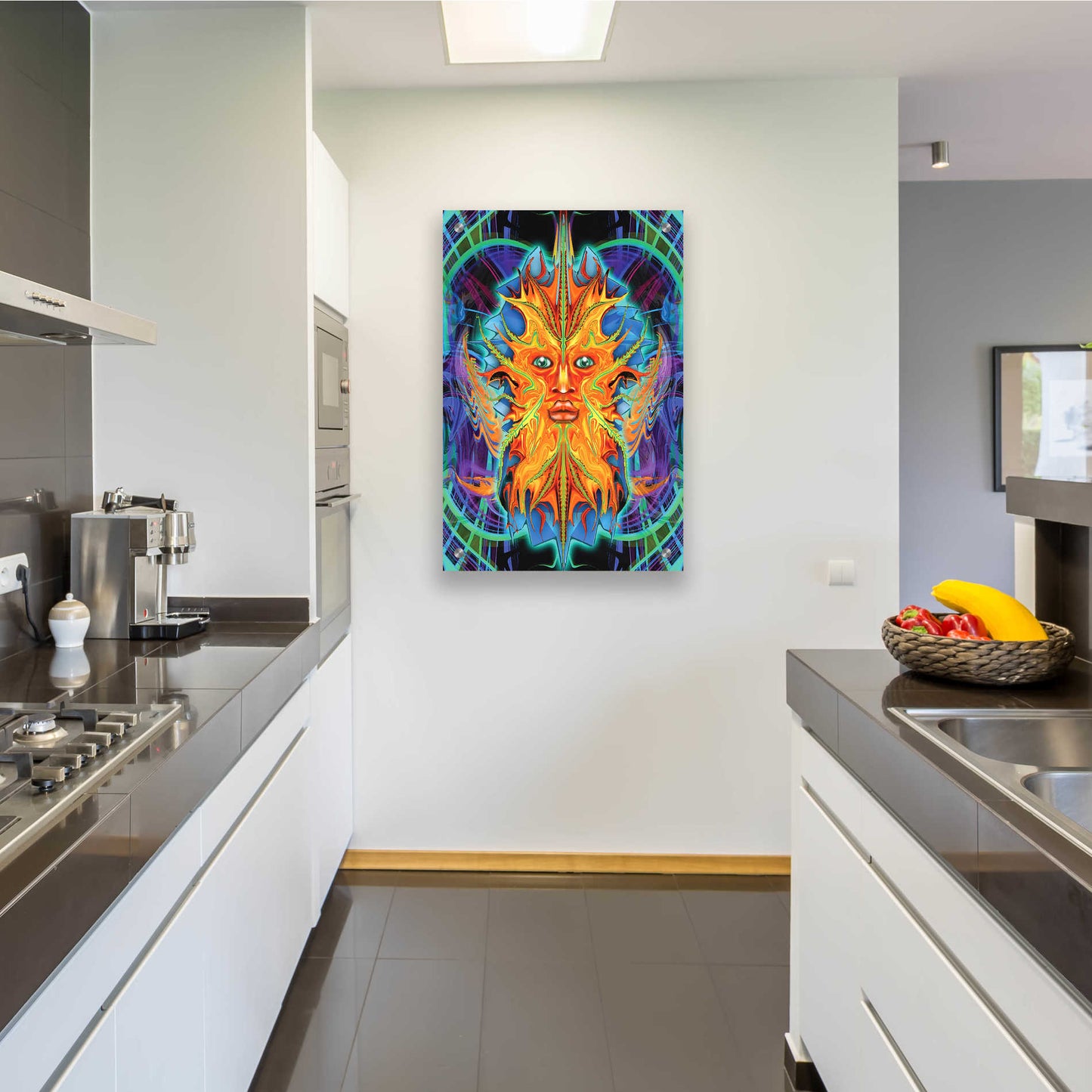 Epic Art 'Green Man' by Michael Stewart, Acrylic Glass Wall Art,24x36