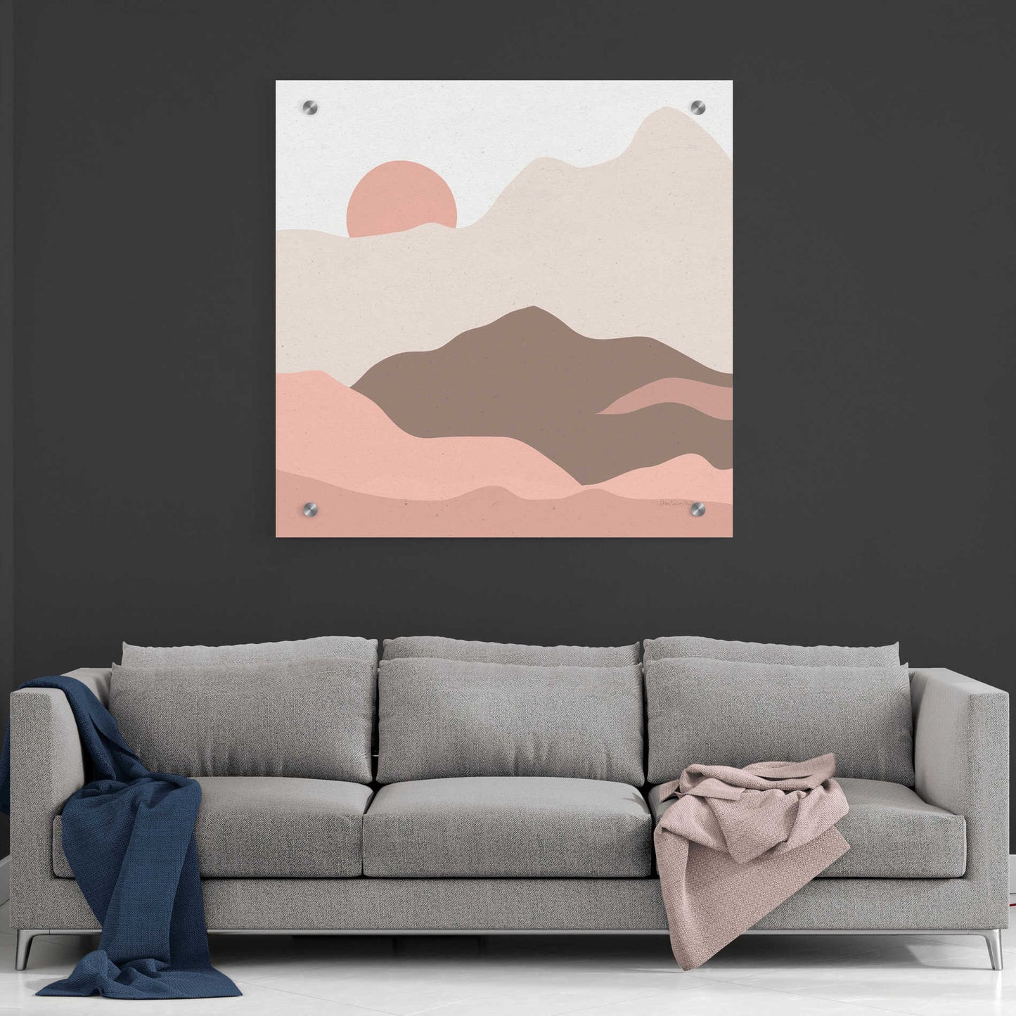 Epic Art 'Mountainous II' by Sara Zieve Miller, Acrylic Glass Wall Art,36x36