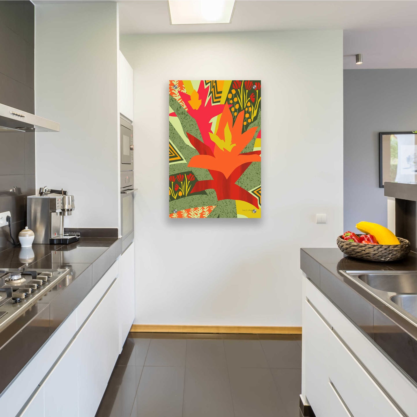 Epic Art 'Bromeliad' by Megan Gallagher, Acrylic Glass Wall Art,24x36