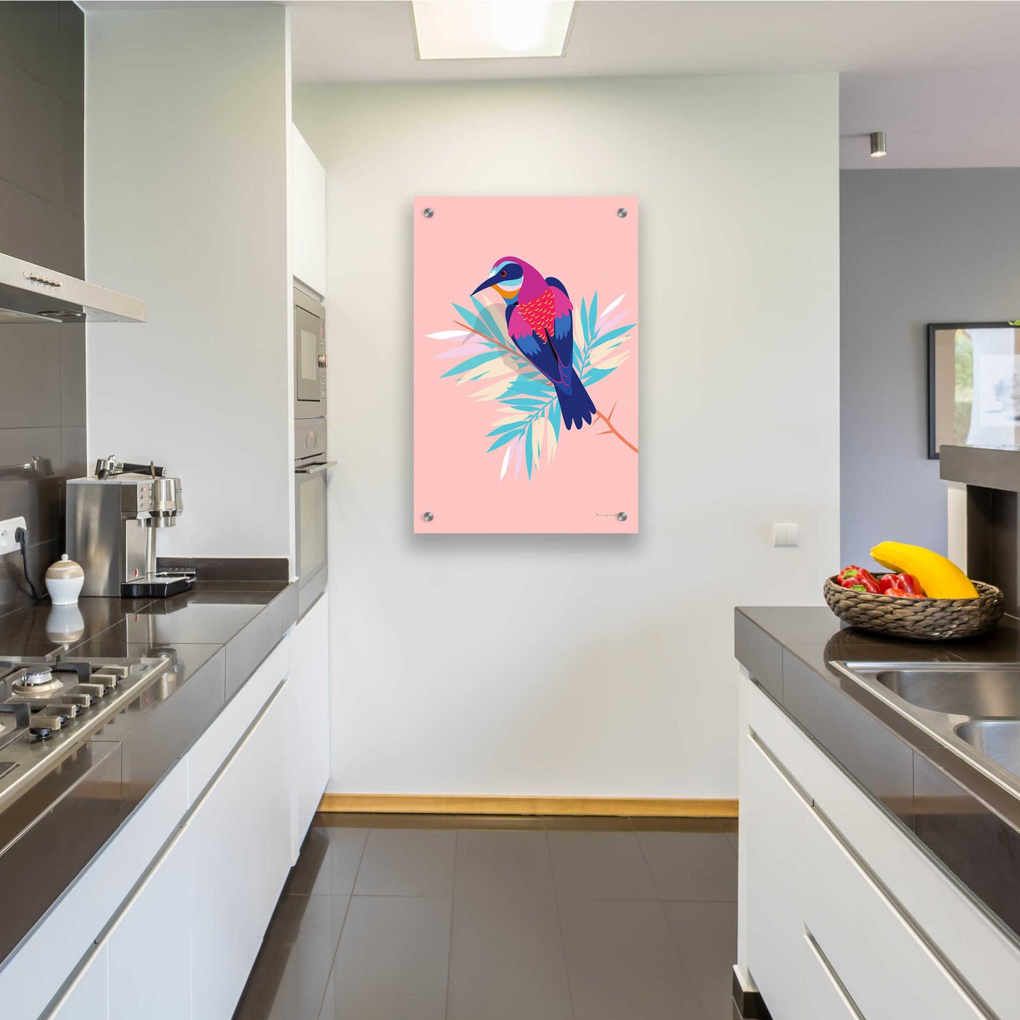 Epic Art 'Exotic Birds II' by Omar Escalante, Acrylic Glass Wall Art,24x36