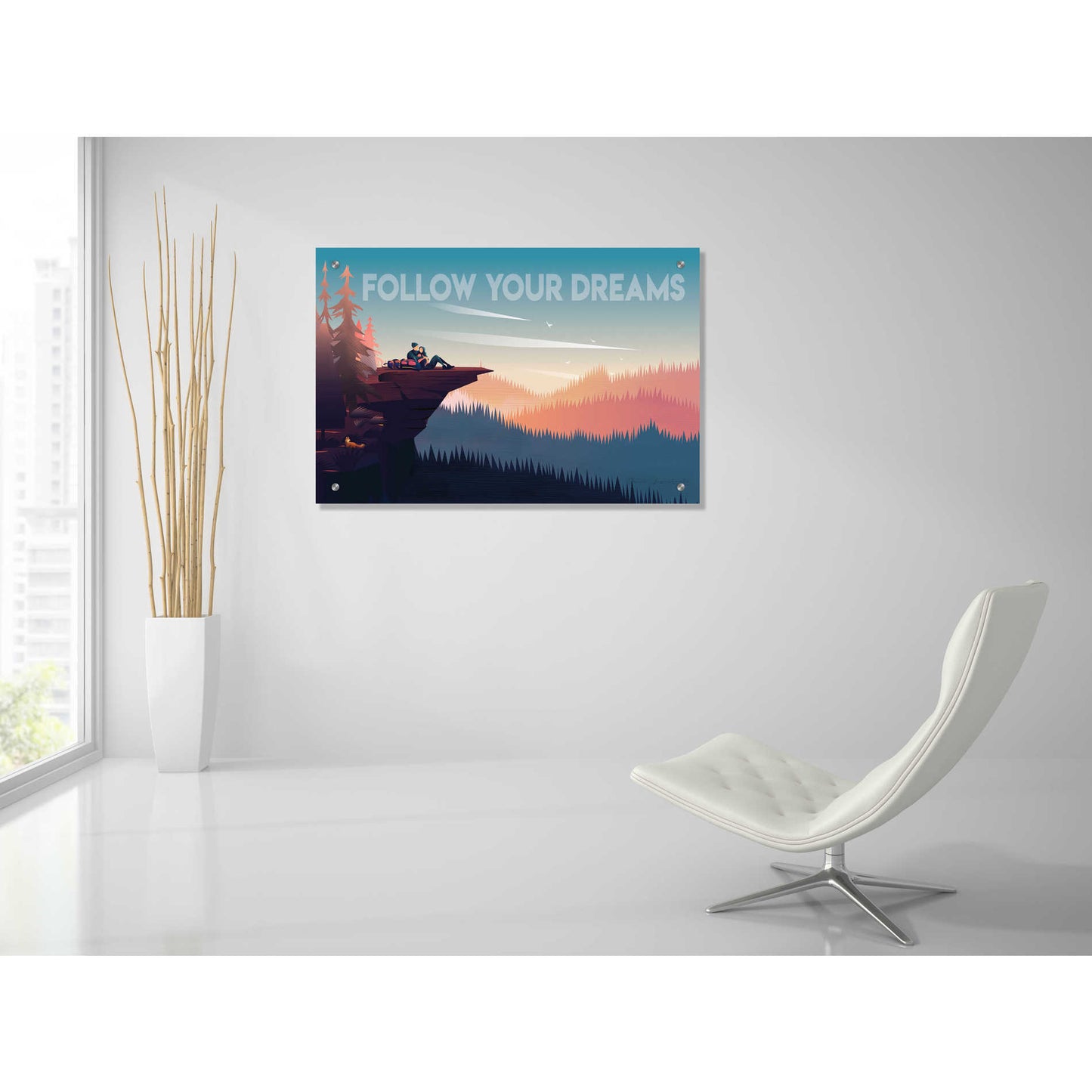 Epic Art 'Follow Your Dreams' by Omar Escalante, Acrylic Glass Wall Art,36x24