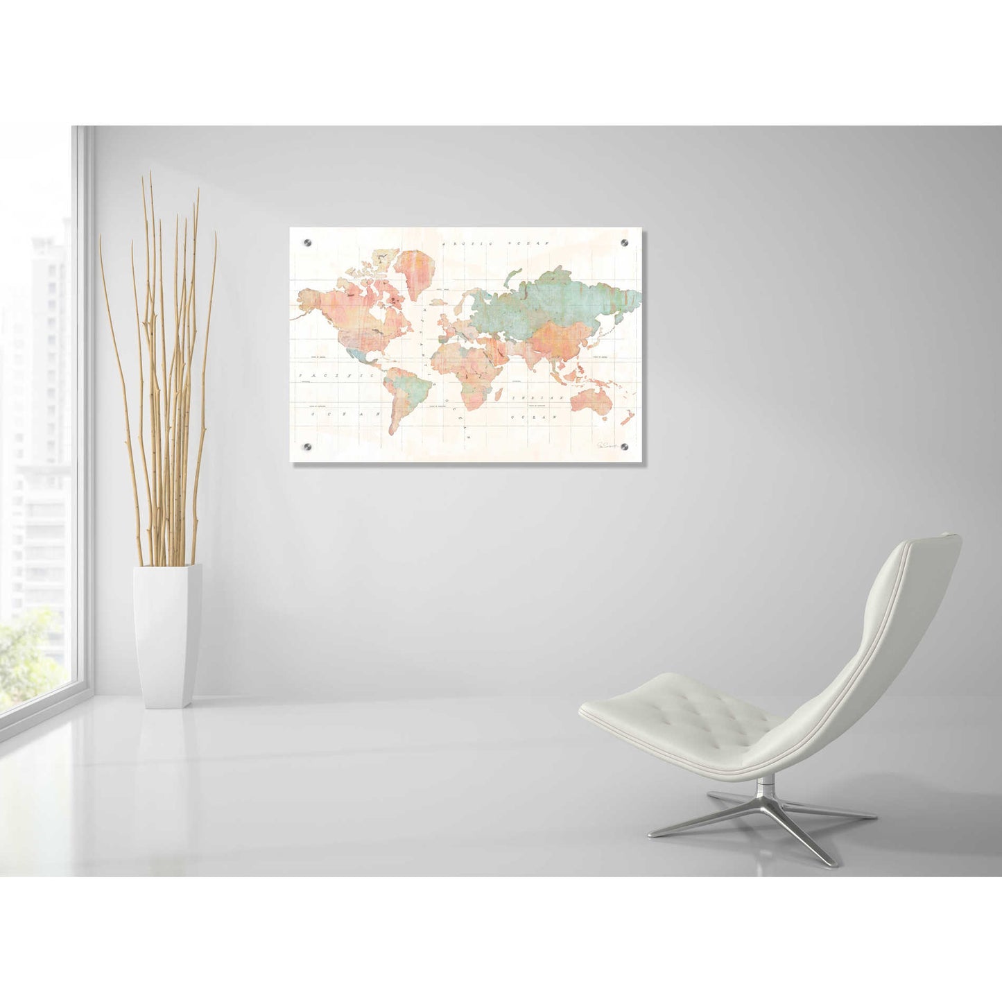 Epic Art 'Across the World II' by Sue Schlabach, Acrylic Glass Wall Art,36x24