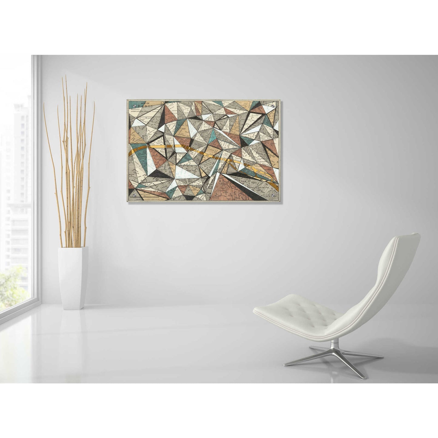 Epic Art 'Modern Map of Paris' by Nikki Galapon, Acrylic Glass Wall Art,36x24