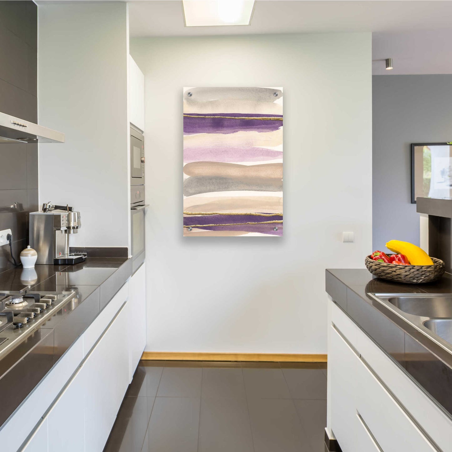 Epic Art 'Gilded Amethyst I Crop' by Chris Paschke, Acrylic Glass Wall Art,24x36