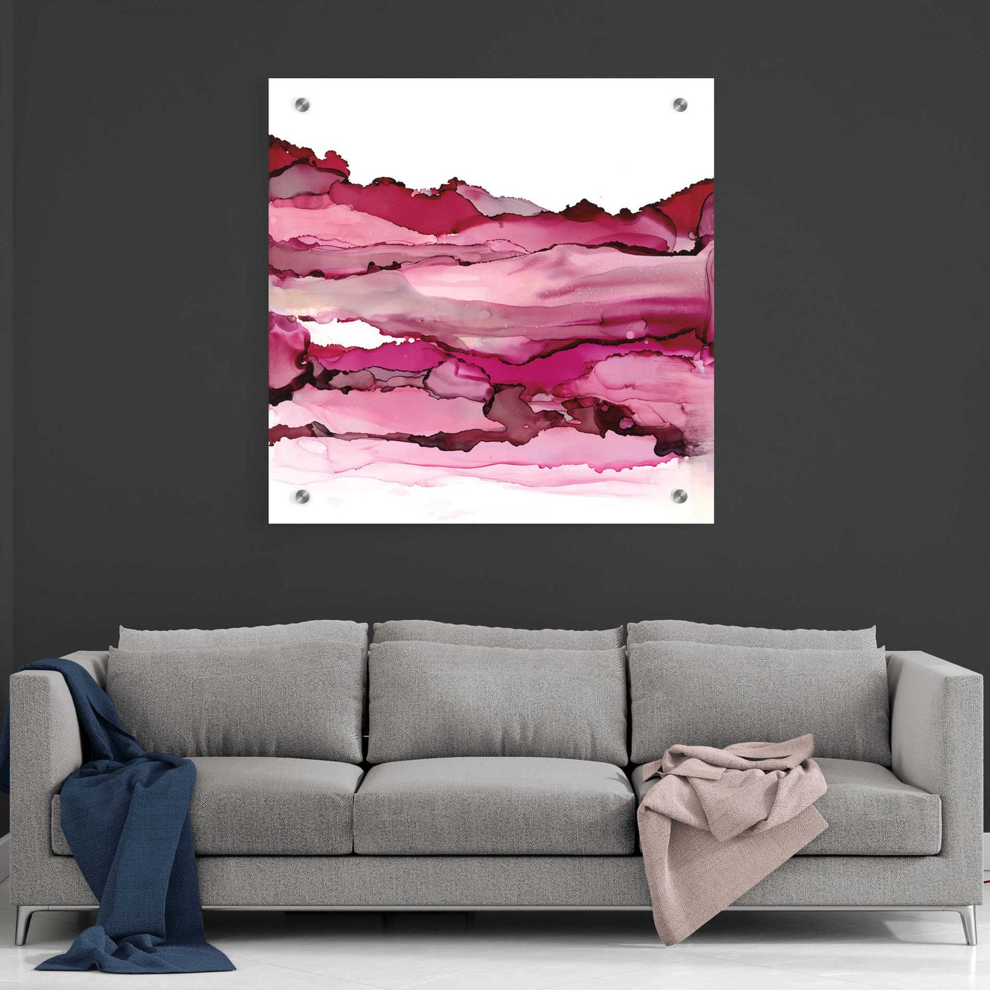 Epic Art 'Pinkscape II' by Chris Paschke, Acrylic Glass Wall Art,36x36