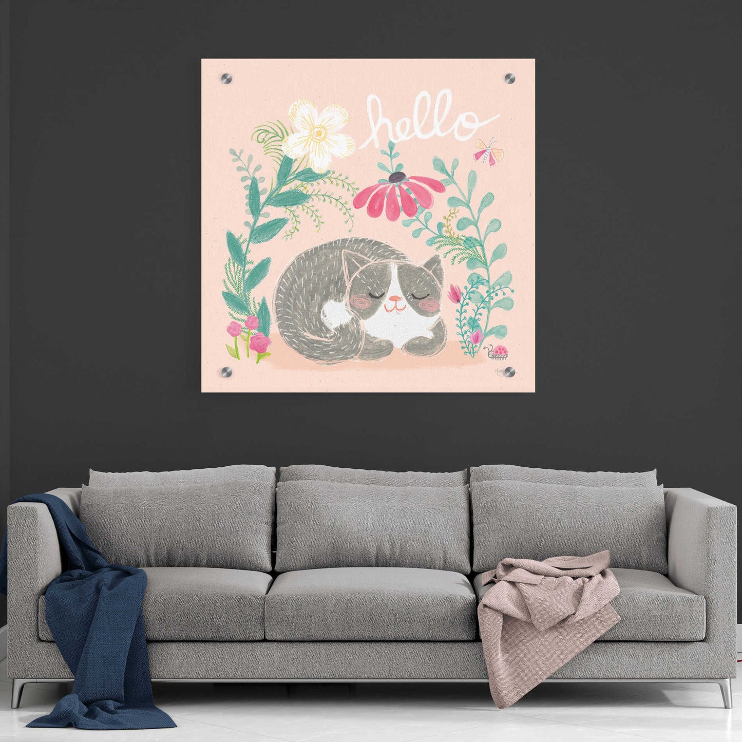 Epic Art 'Garden Friends VI' by Mary Urban, Acrylic Glass Wall Art,36x36