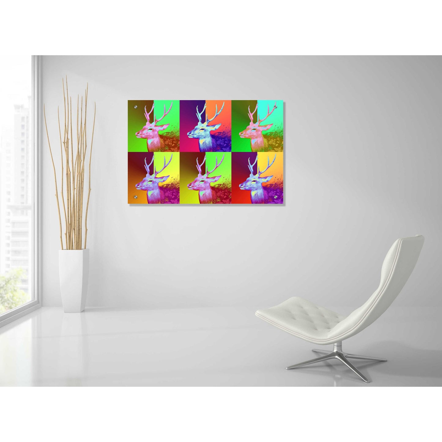 Epic Art 'WarDeerHol,' Acrylic Glass Wall Art,36x24