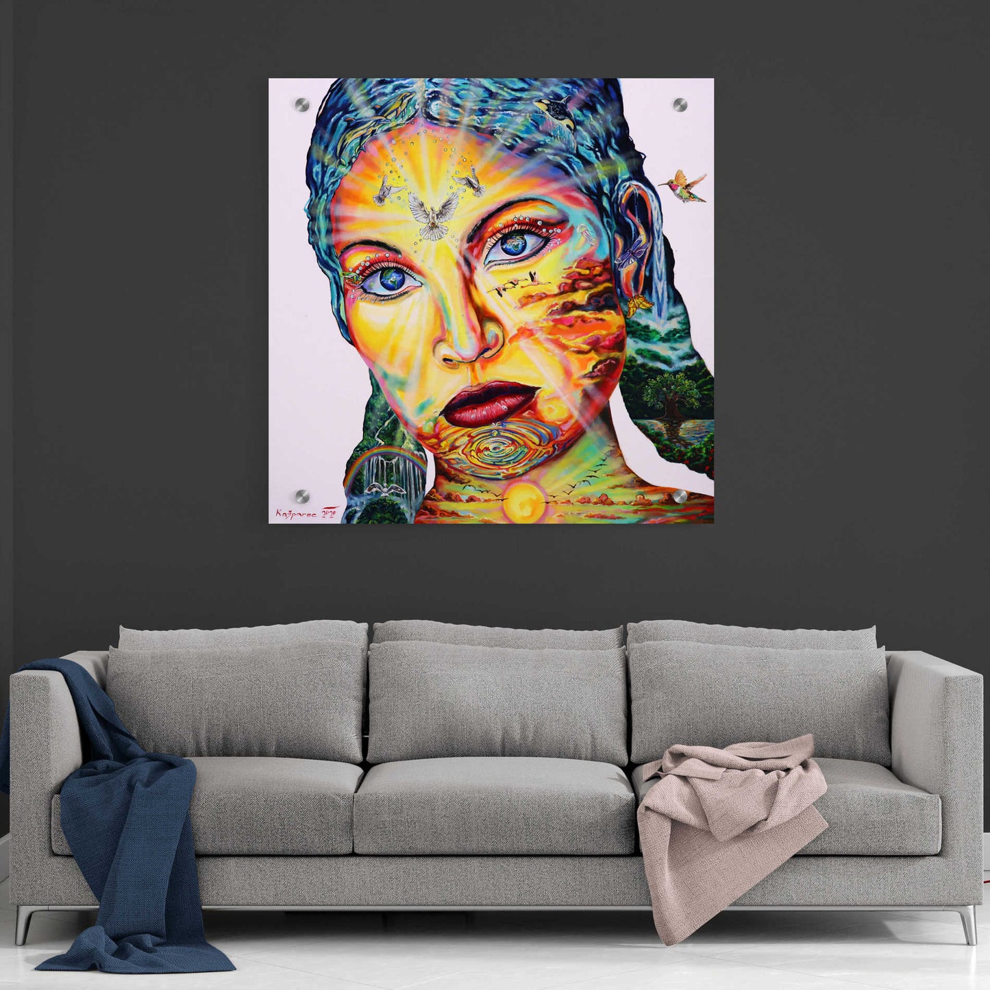 Epic Art 'Gaia I' by Jan Kasparec, Acrylic Glass Wall Art,36x36