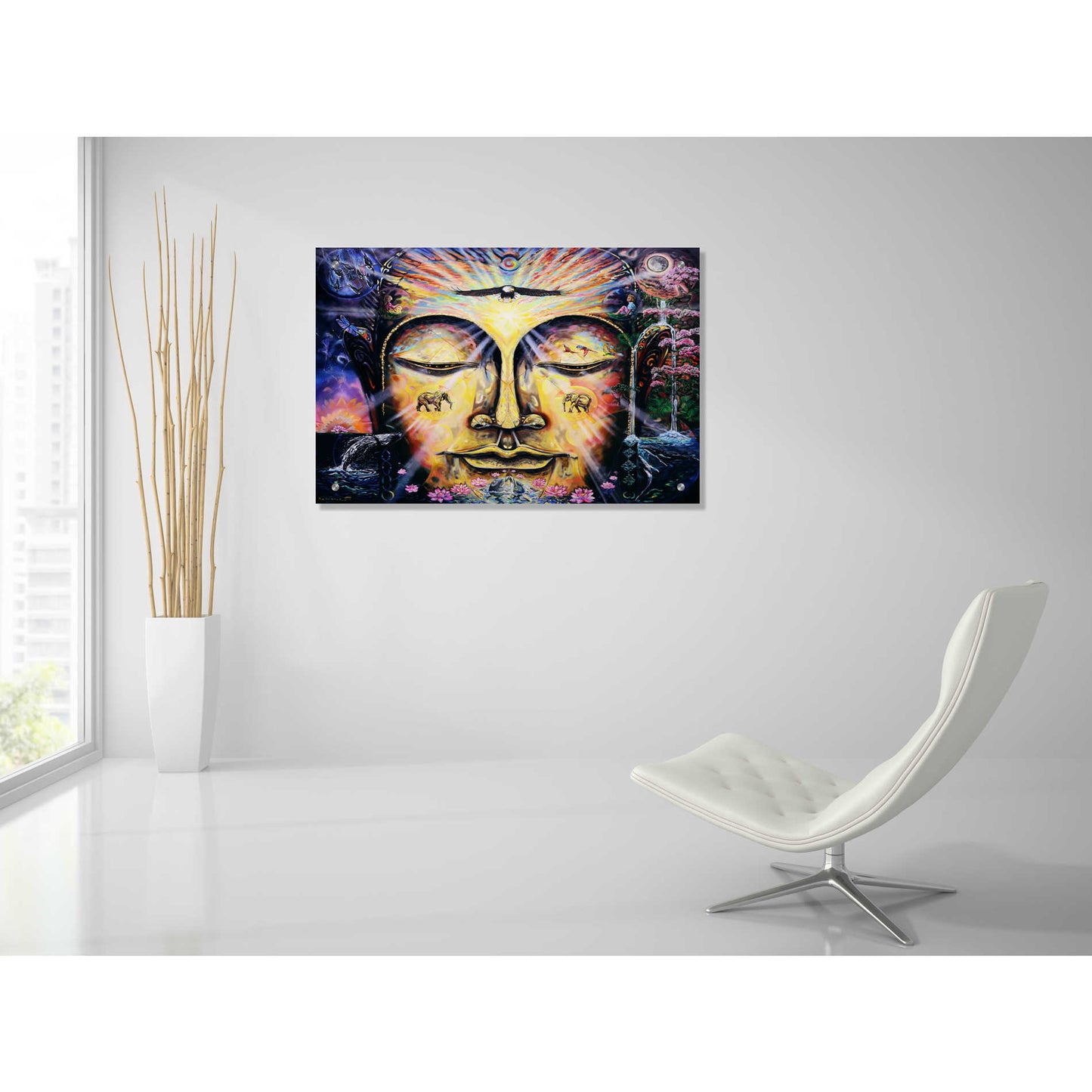 Epic Art 'Buddha Elephant ' by Jan Kasparec, Acrylic Glass Wall Art,36x24
