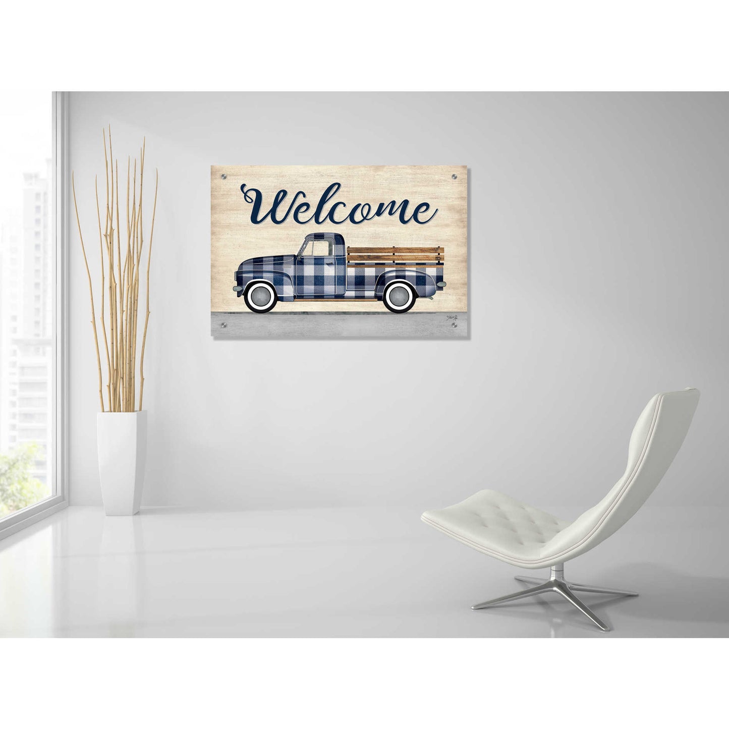 Epic Art 'Welcome Truck' by Marla Rae, Acrylic Glass Wall Art,36x24