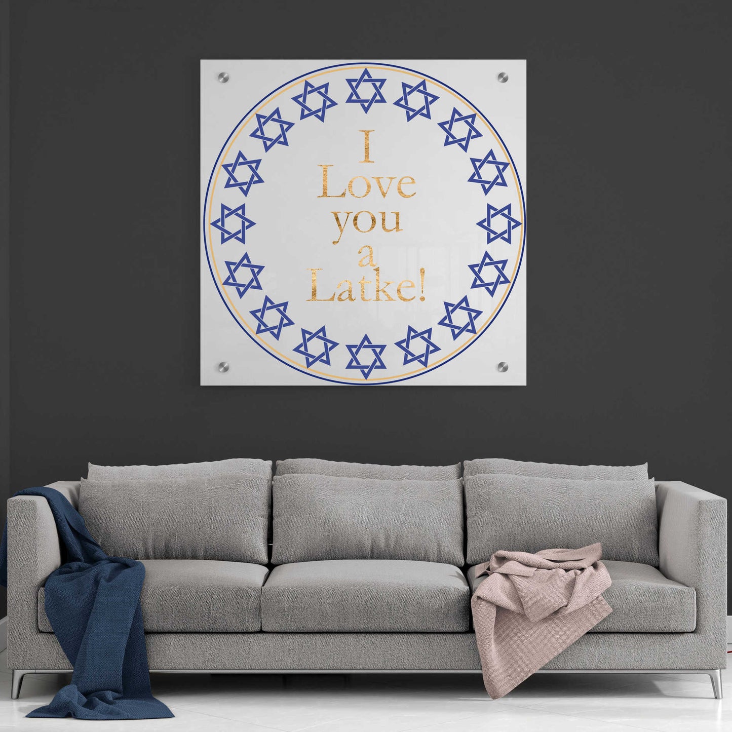 Epic Art 'Punny Hanukkah Collection G' by Alicia Ludwig, Acrylic Glass Wall Art,36x36