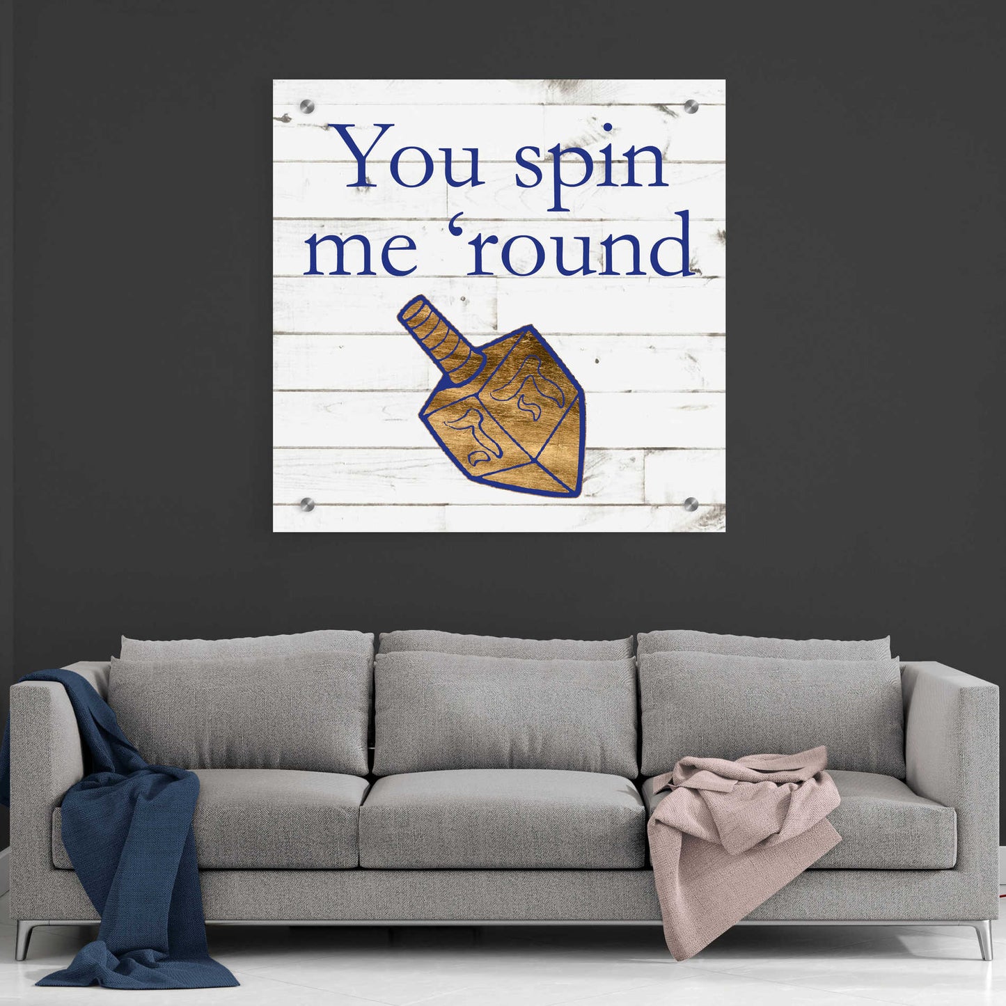 Epic Art 'Punny Hanukkah Collection D' by Alicia Ludwig, Acrylic Glass Wall Art,36x36