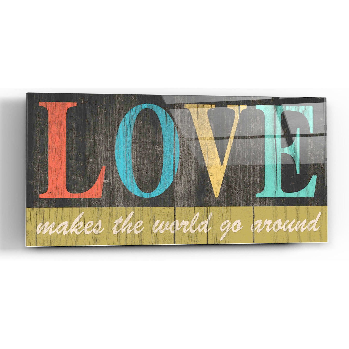 Epic Art 'Inspo I' by Alonzo Saunders, Acrylic Glass Wall Art,48x24