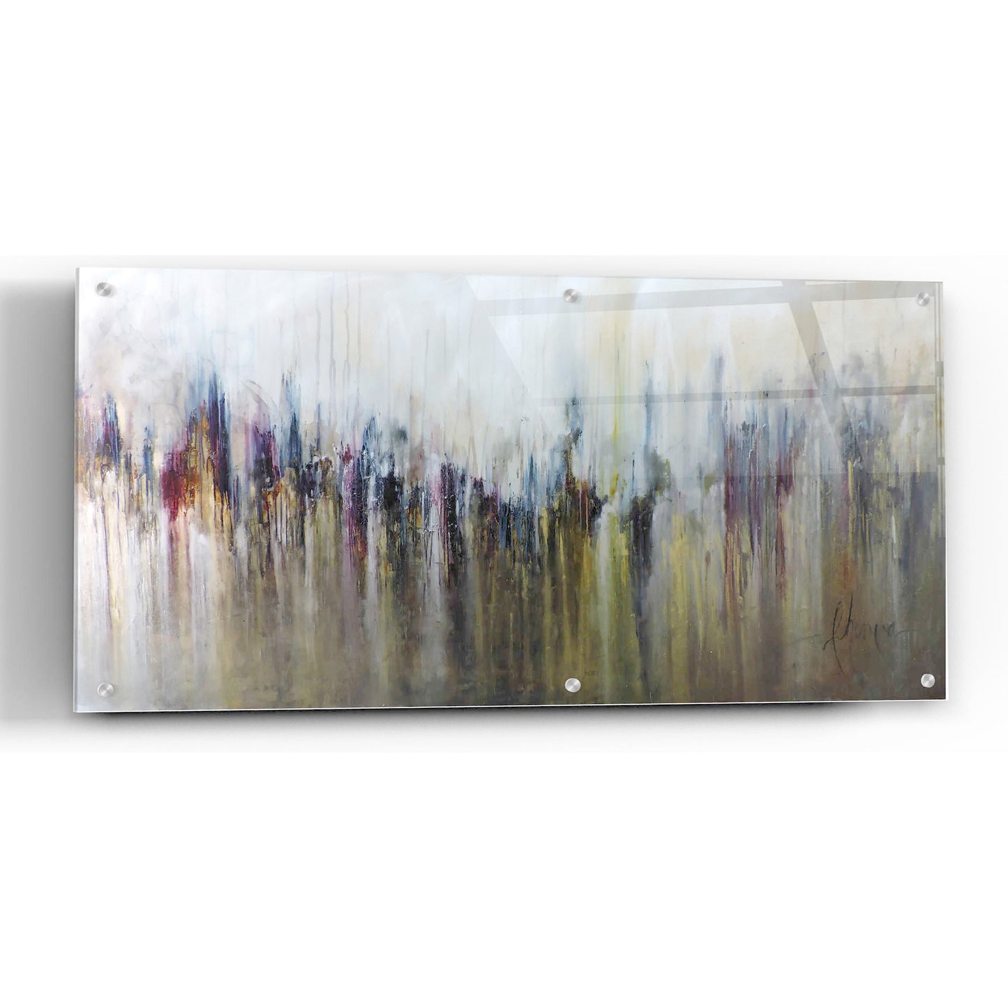 Epic Art 'Cascada Metalica' by Leticia Herrera, Acrylic Glass Wall Art,48x24