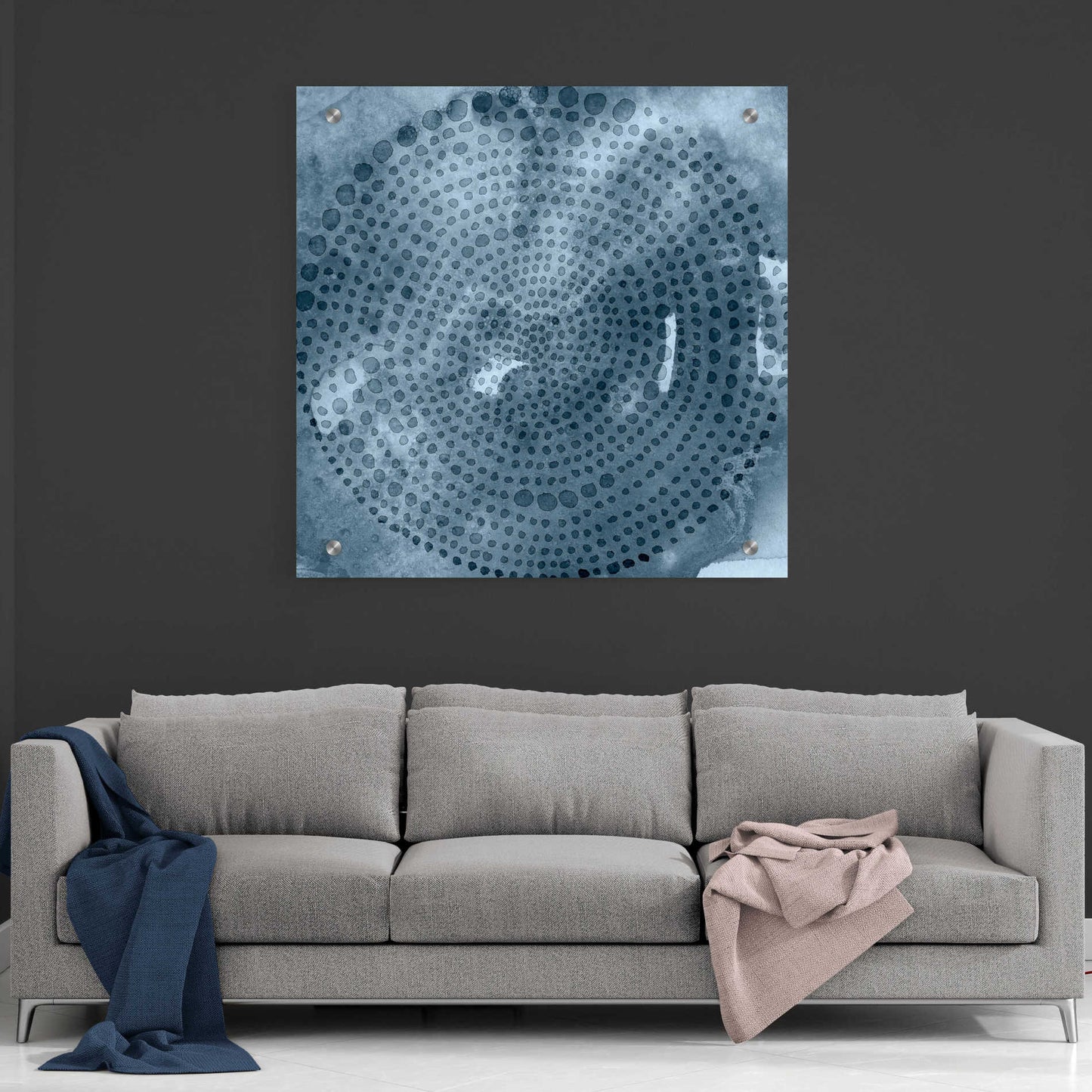 Epic Art 'Indigo Wheel II' by Chariklia Zarris, Acrylic Glass Wall Art,36x36