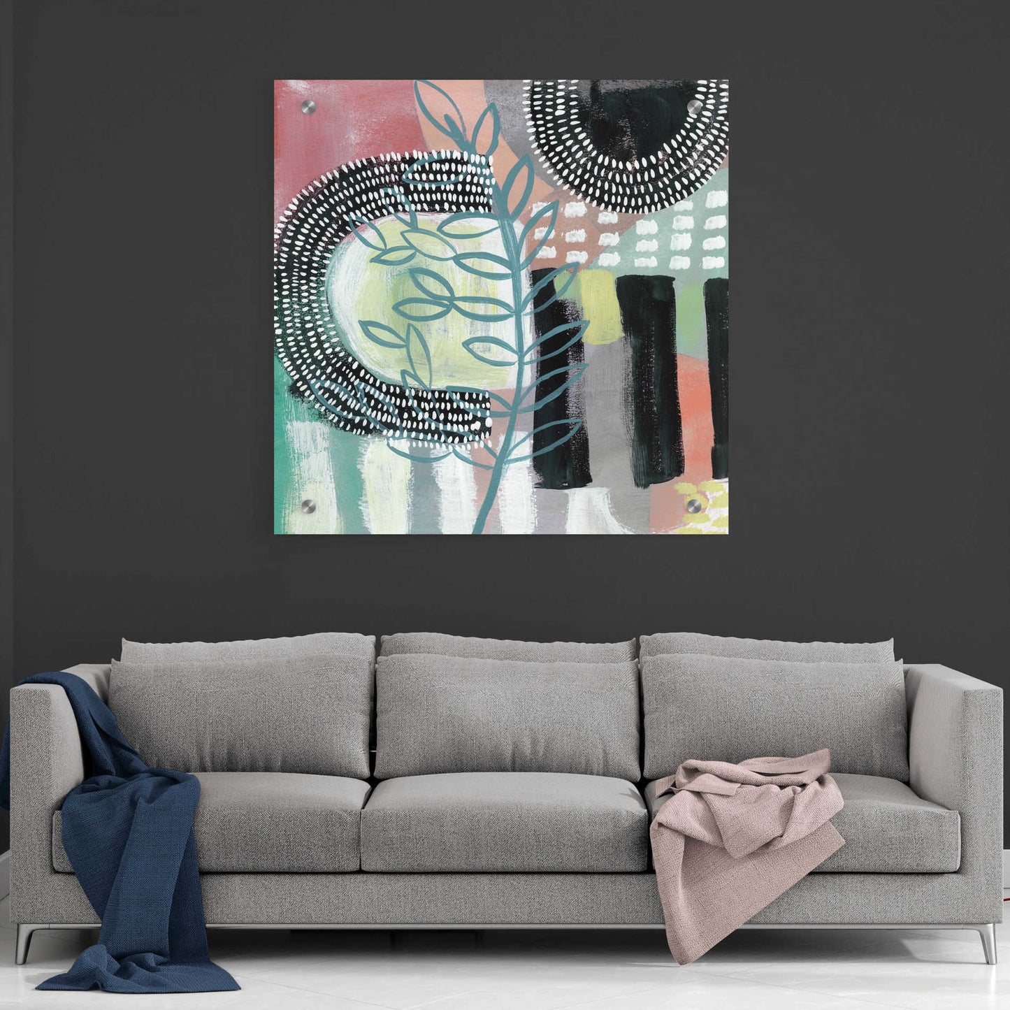 Epic Art 'Ticker Tape II' by Chariklia Zarris, Acrylic Glass Wall Art,36x36