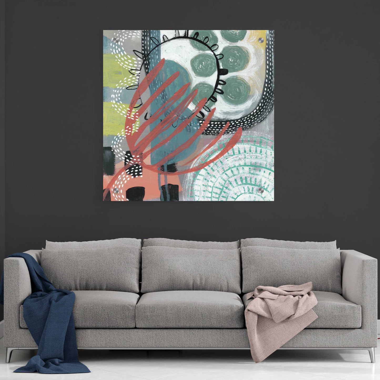 Epic Art 'Ticker Tape IV' by Chariklia Zarris, Acrylic Glass Wall Art,36x36