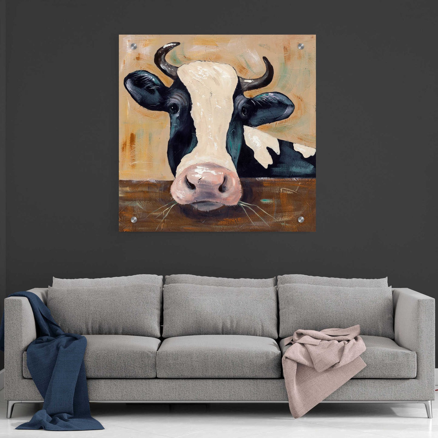 Epic Art 'Farm Life-Gunther' by Jade Reynolds, Acrylic Glass Wall Art,36x36