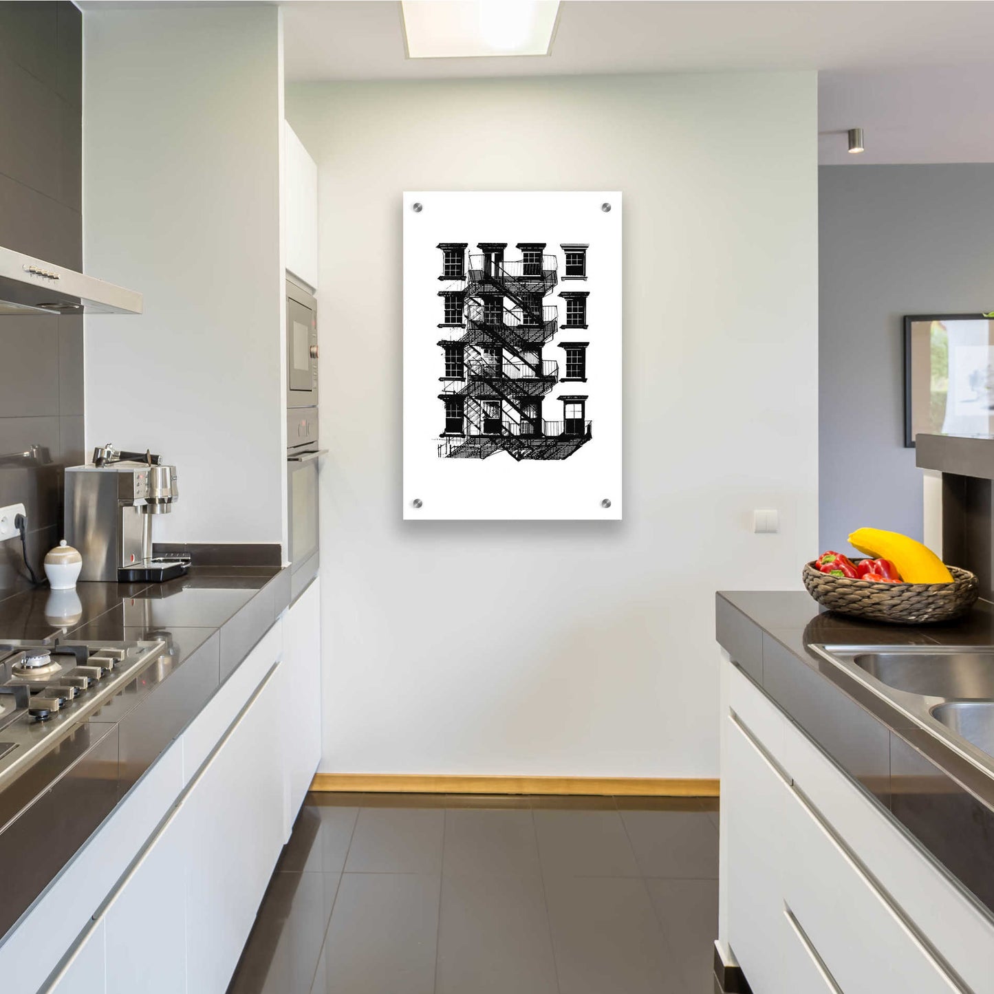 Epic Art 'NYC in Pure BandW IX' by Jeff Pica, Acrylic Glass Wall Art,24x36