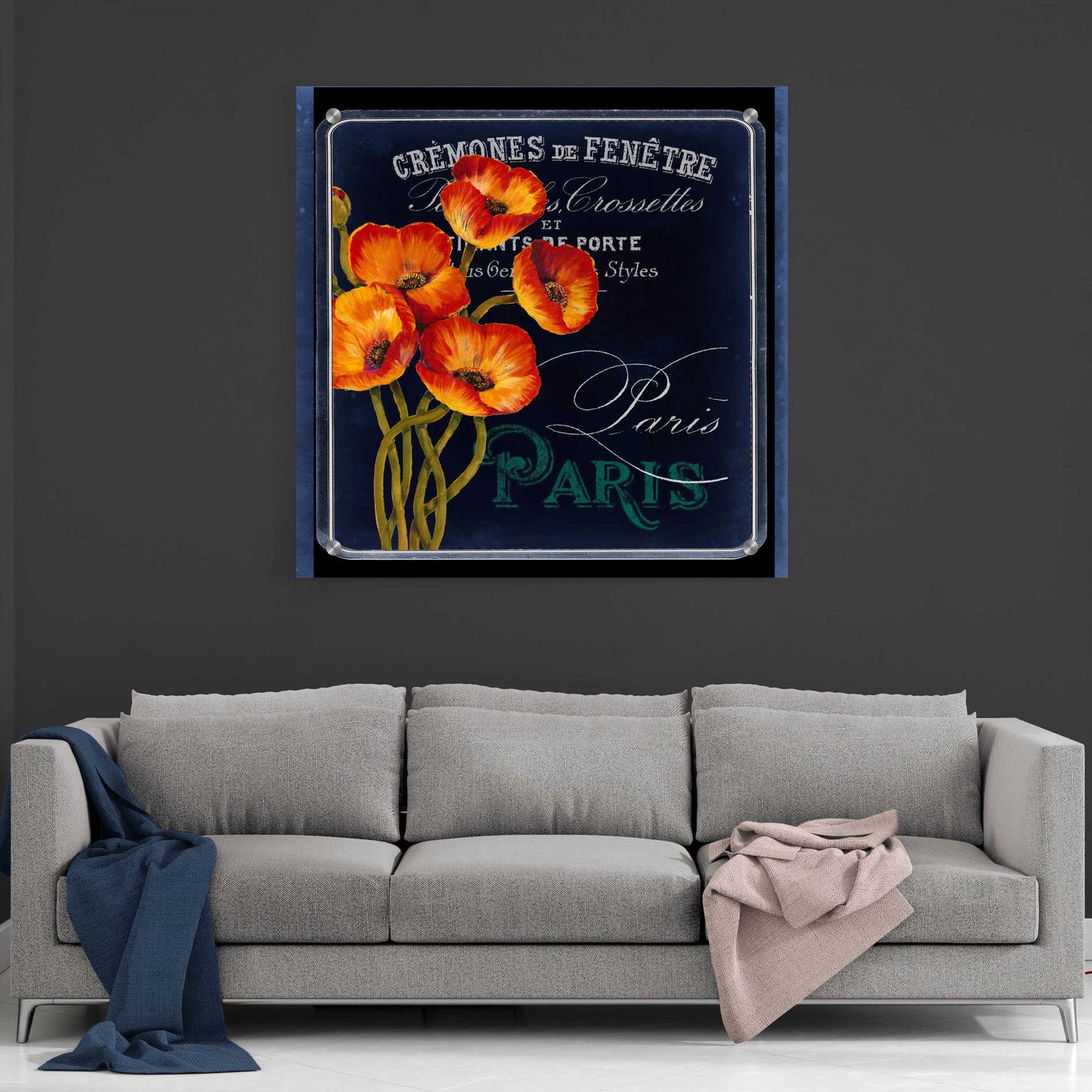 Epic Art 'Chalkboard Paris Collection E' by Studio W, Acrylic Glass Wall Art,36x36