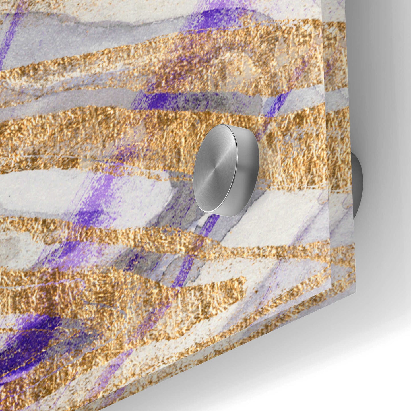 Epic Art 'Amethyst and Gold II' by Studio W, Acrylic Glass Wall Art,24x48
