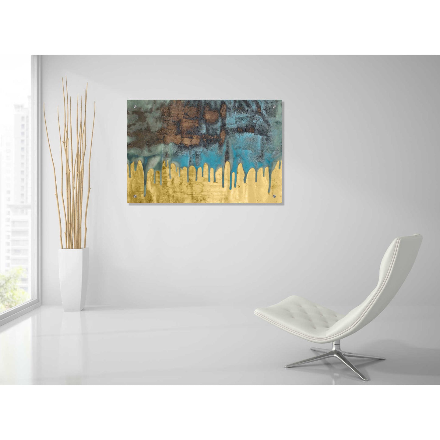 Epic Art 'Aquafer I' by Renee W Stramel, Acrylic Glass Wall Art,36x24