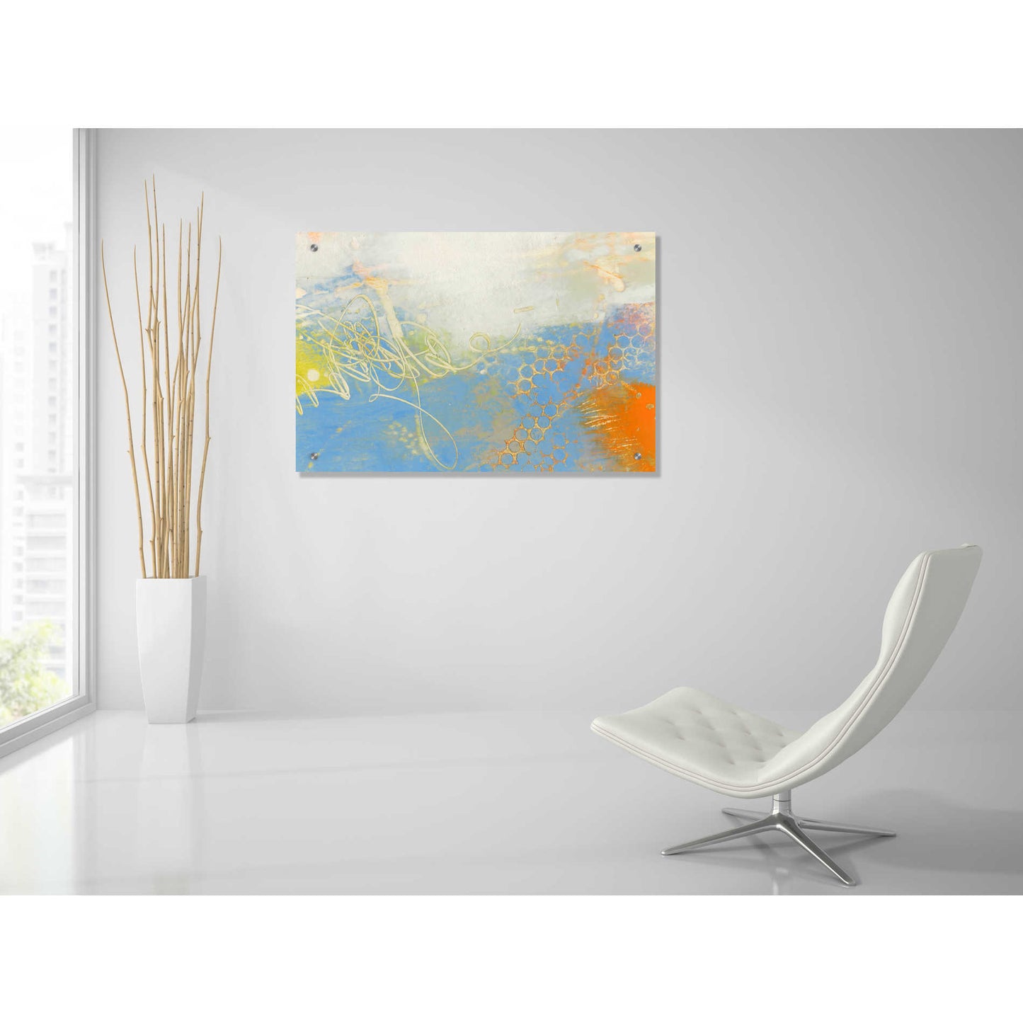 Epic Art 'Blue Lux II' by Sue Jachimiec, Acrylic Glass Wall Art,36x24