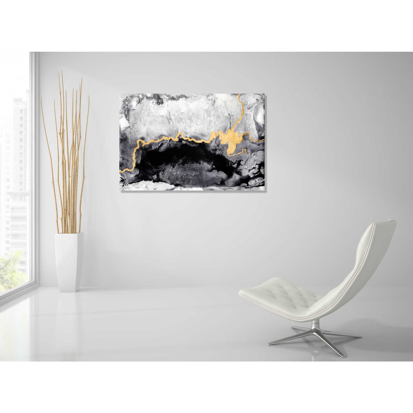 Epic Art 'Gilded Onyx' by Anna Hambly, Acrylic Glass Wall Art,36x24