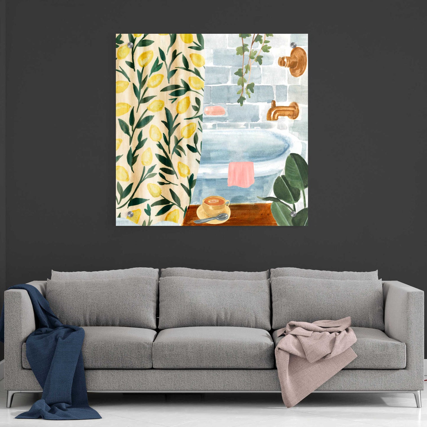 Epic Art 'Bath Retreat II' by Annie Warren, Acrylic Glass Wall Art,36x36