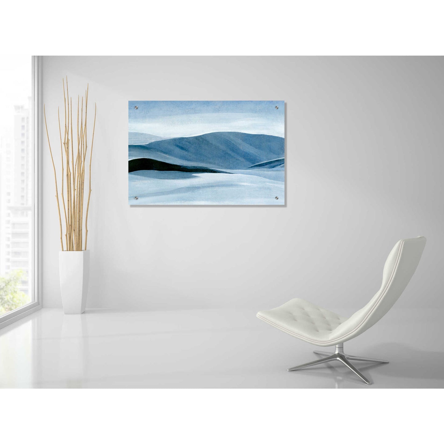 Epic Art 'Indigo Range I' by Annie Warren, Acrylic Glass Wall Art,36x24