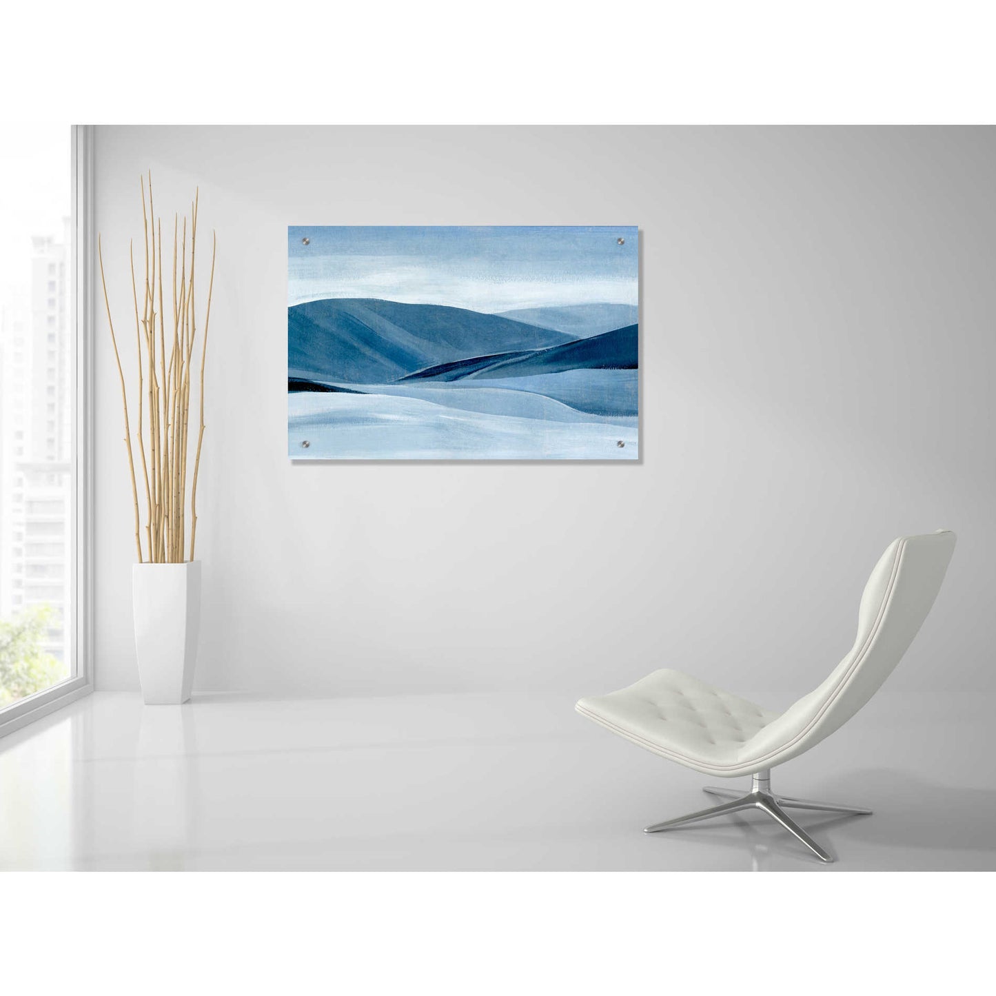 Epic Art 'Indigo Range II' by Annie Warren, Acrylic Glass Wall Art,36x24