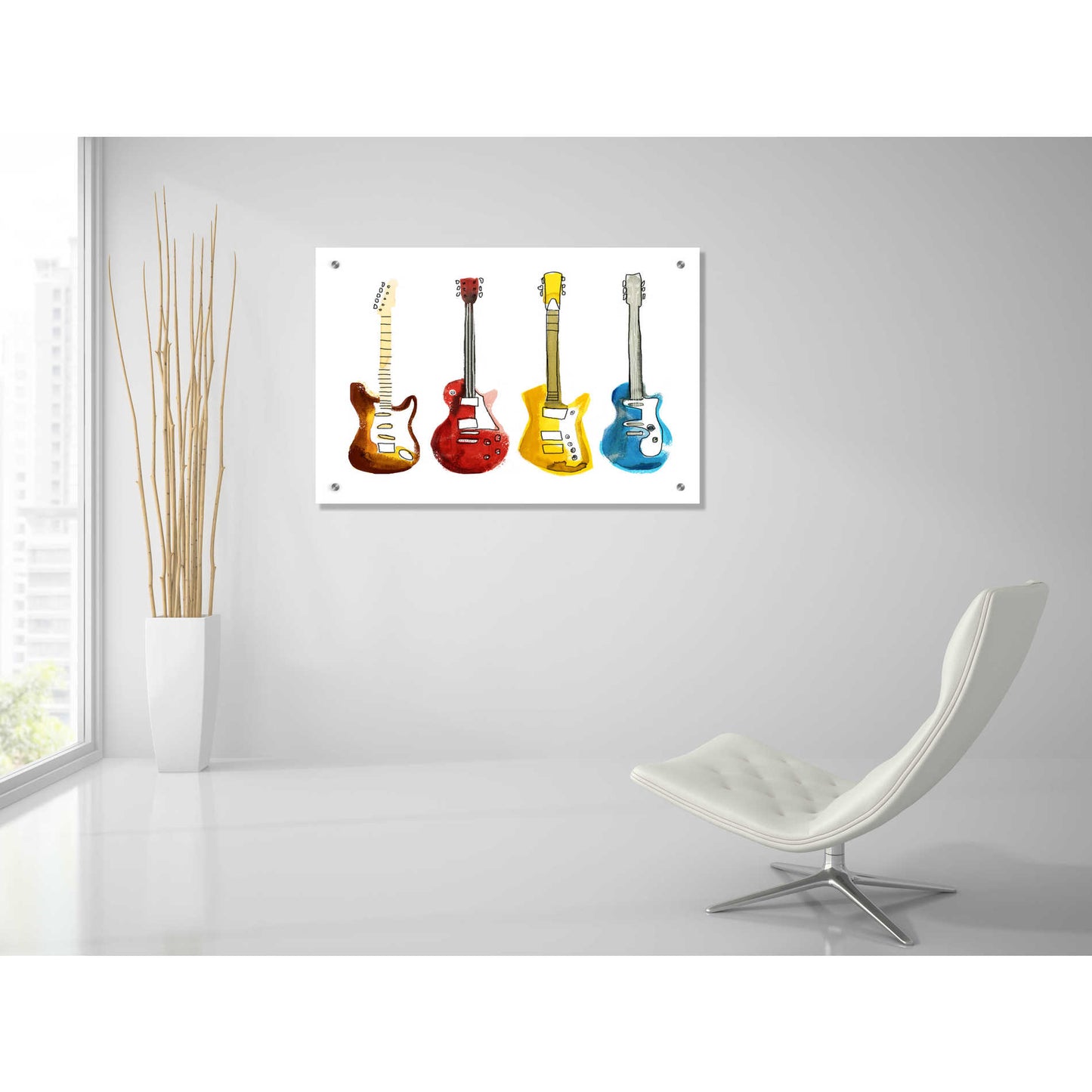 Epic Art 'String Band I' by Annie Warren, Acrylic Glass Wall Art,36x24