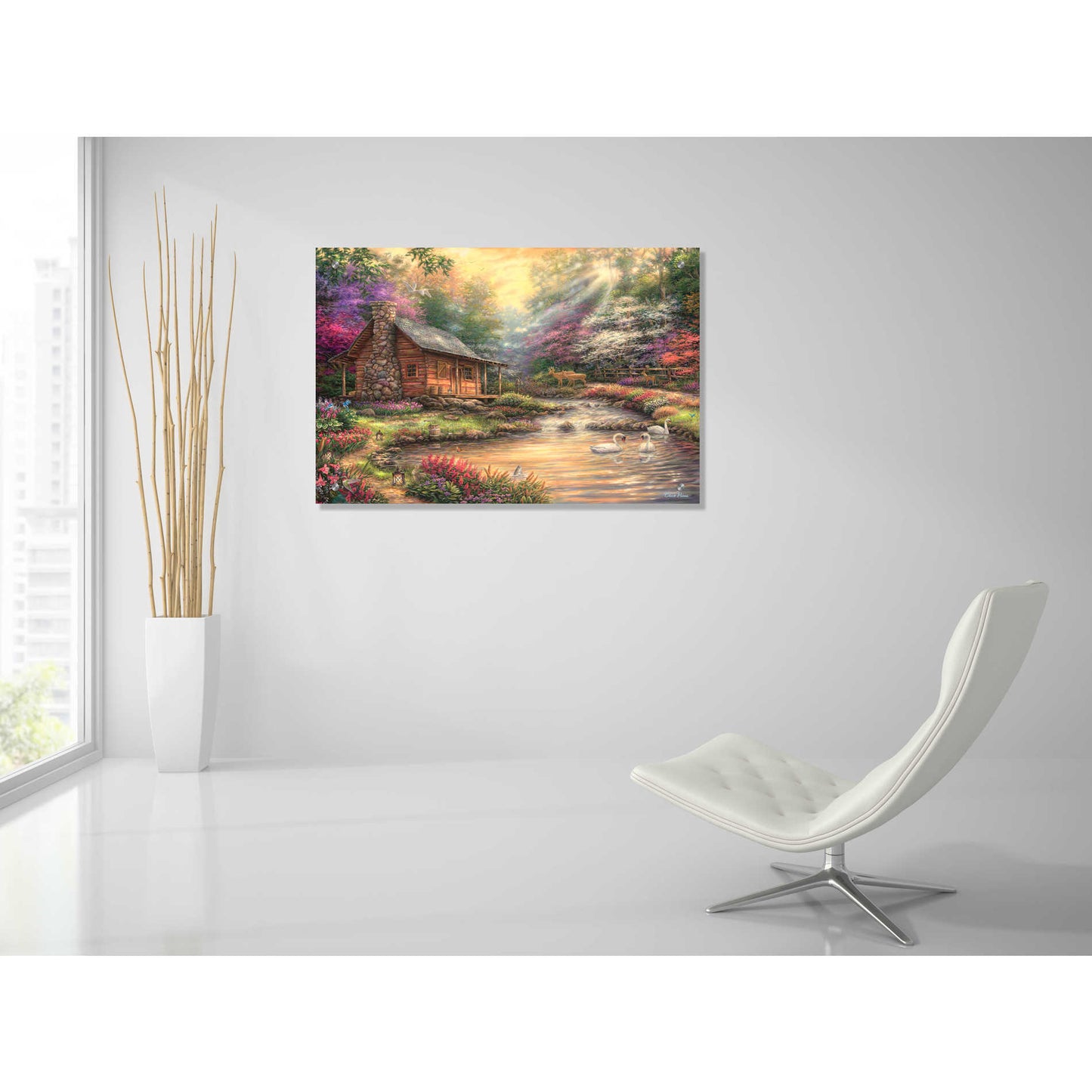 Epic Art 'Brookside Retreat' by Chuck Pinson, Acrylic Glass Wall Art,36x24