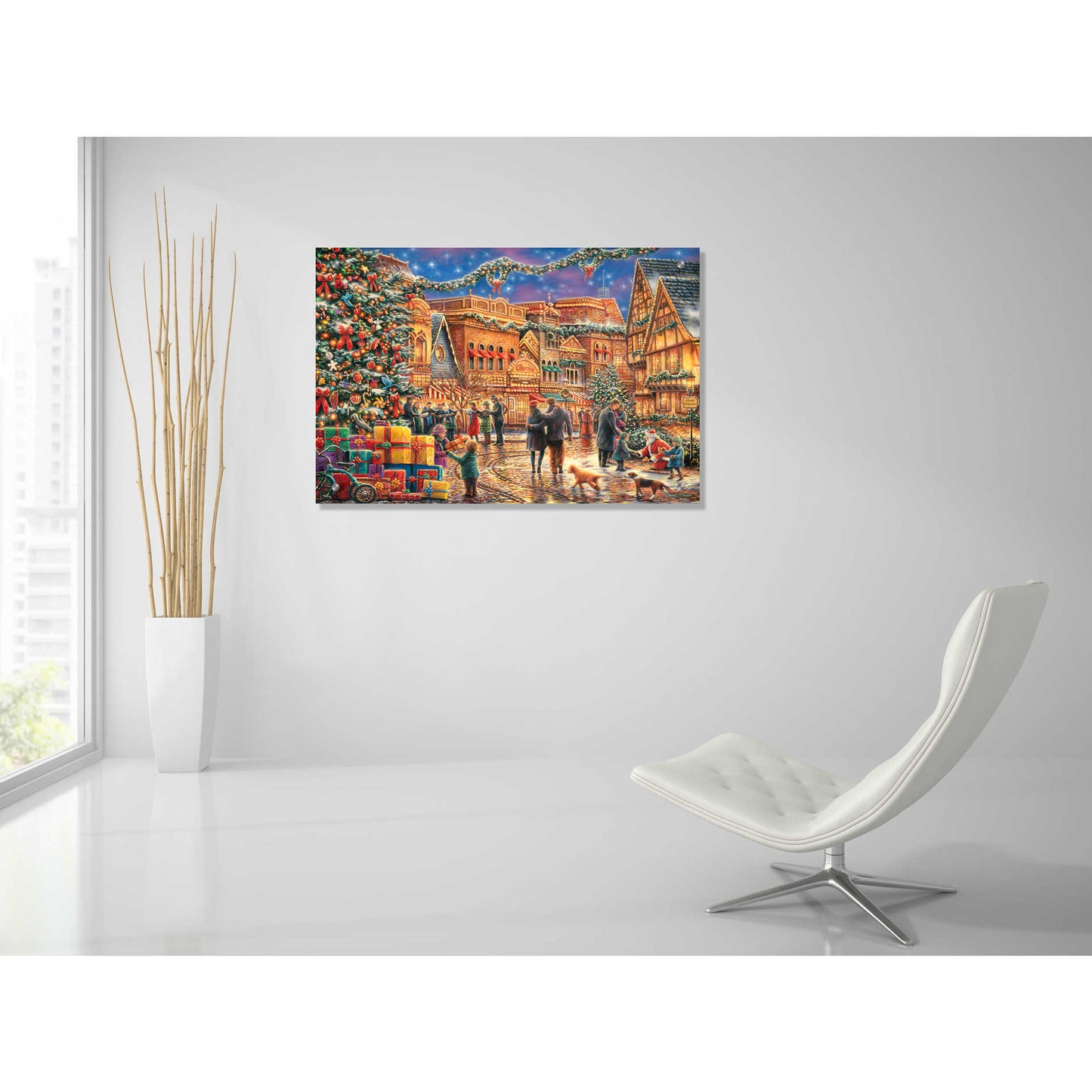 Epic Art 'Christmas at Town Square' by Chuck Pinson, Acrylic Glass Wall Art,36x24