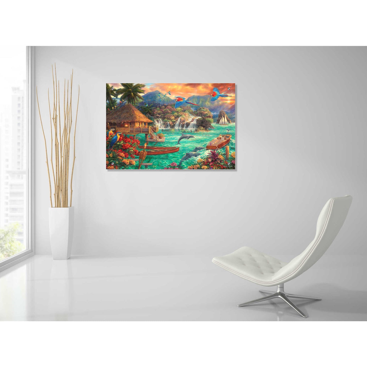 Epic Art 'Island Life' by Chuck Pinson, Acrylic Glass Wall Art,36x24